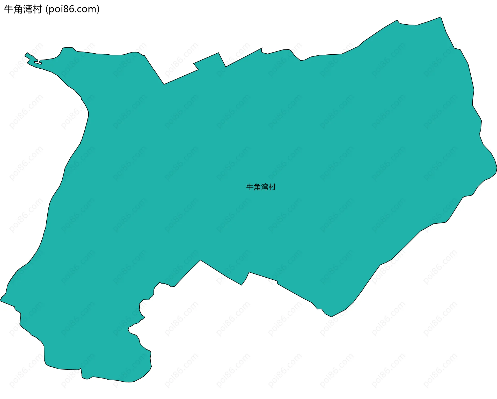 牛角湾村边界地图