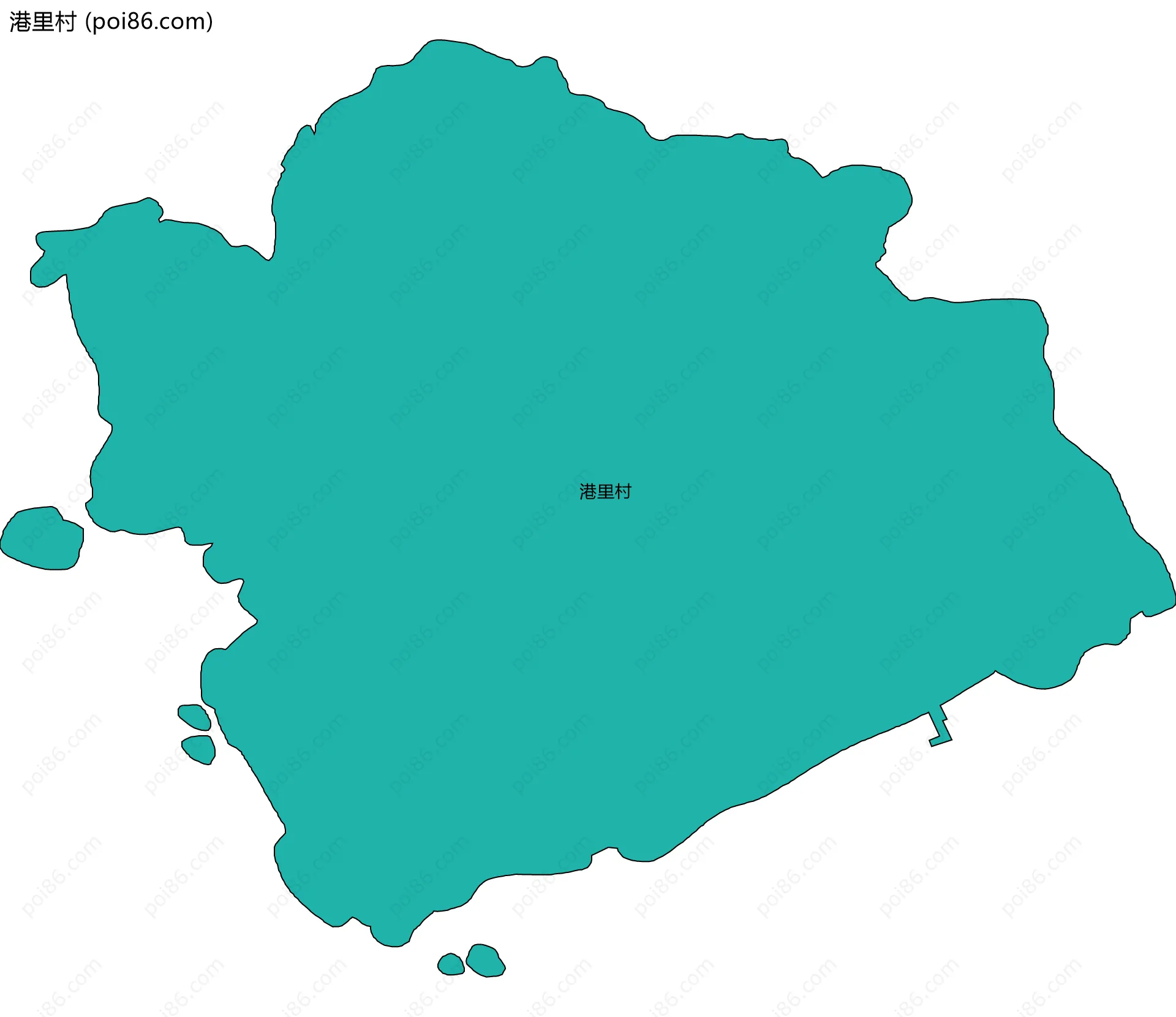 港里村边界地图