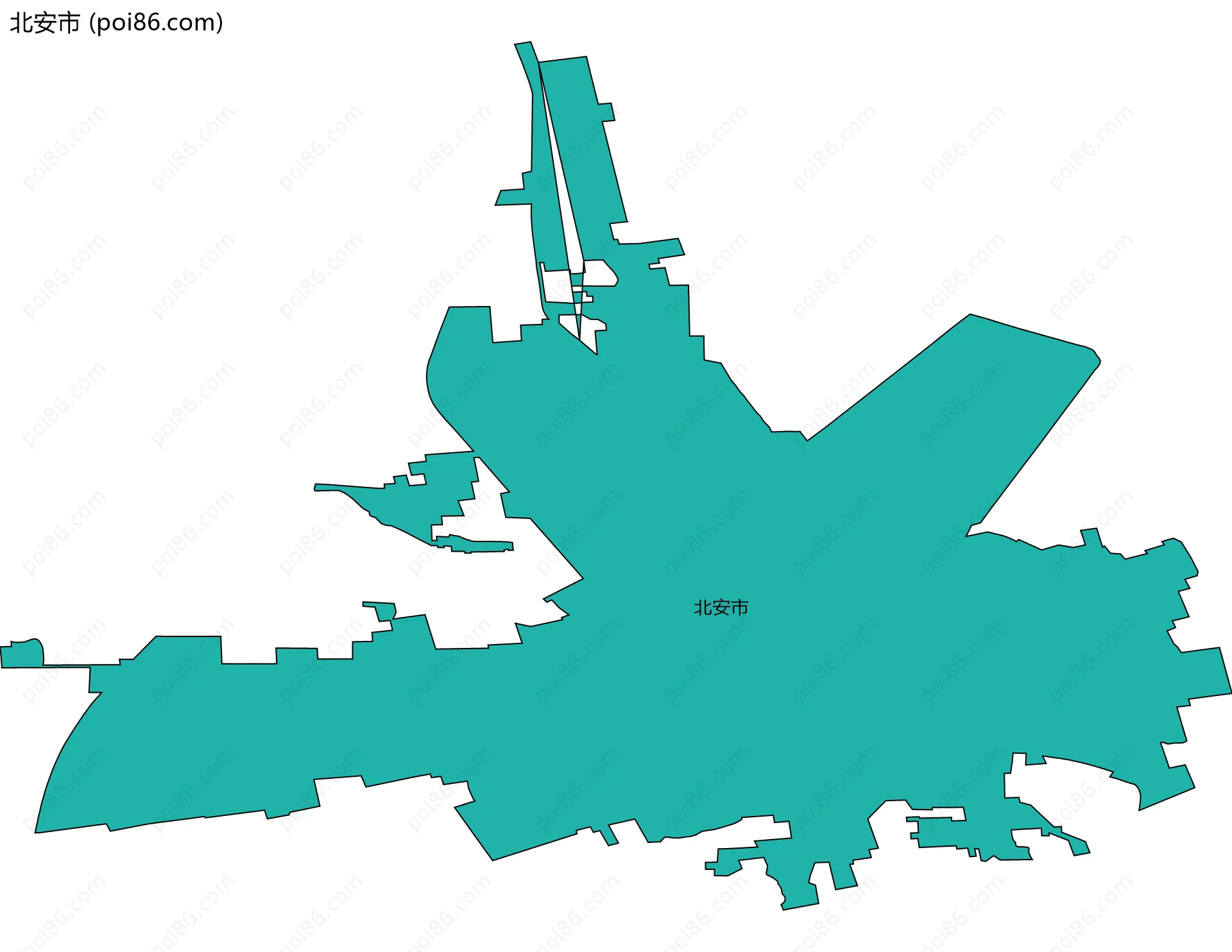 北安市边界地图