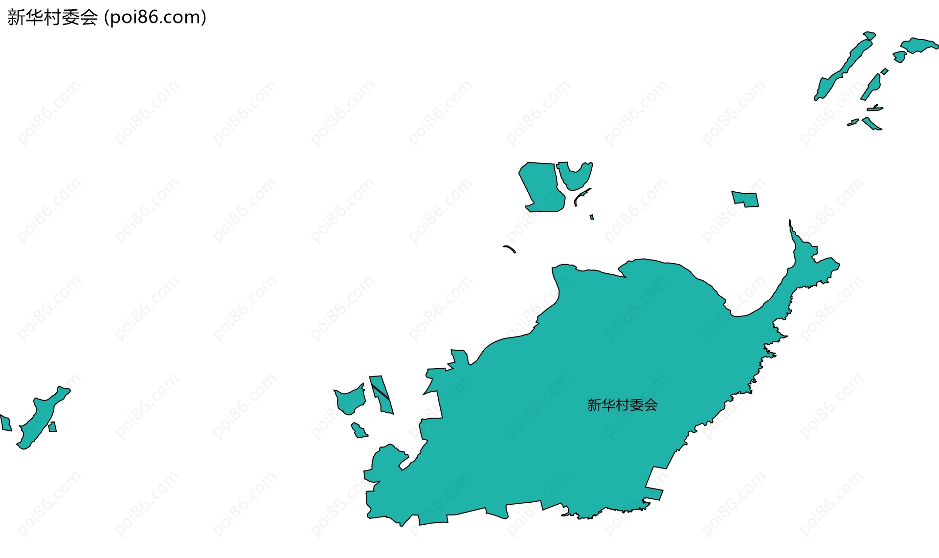 新华村委会边界地图