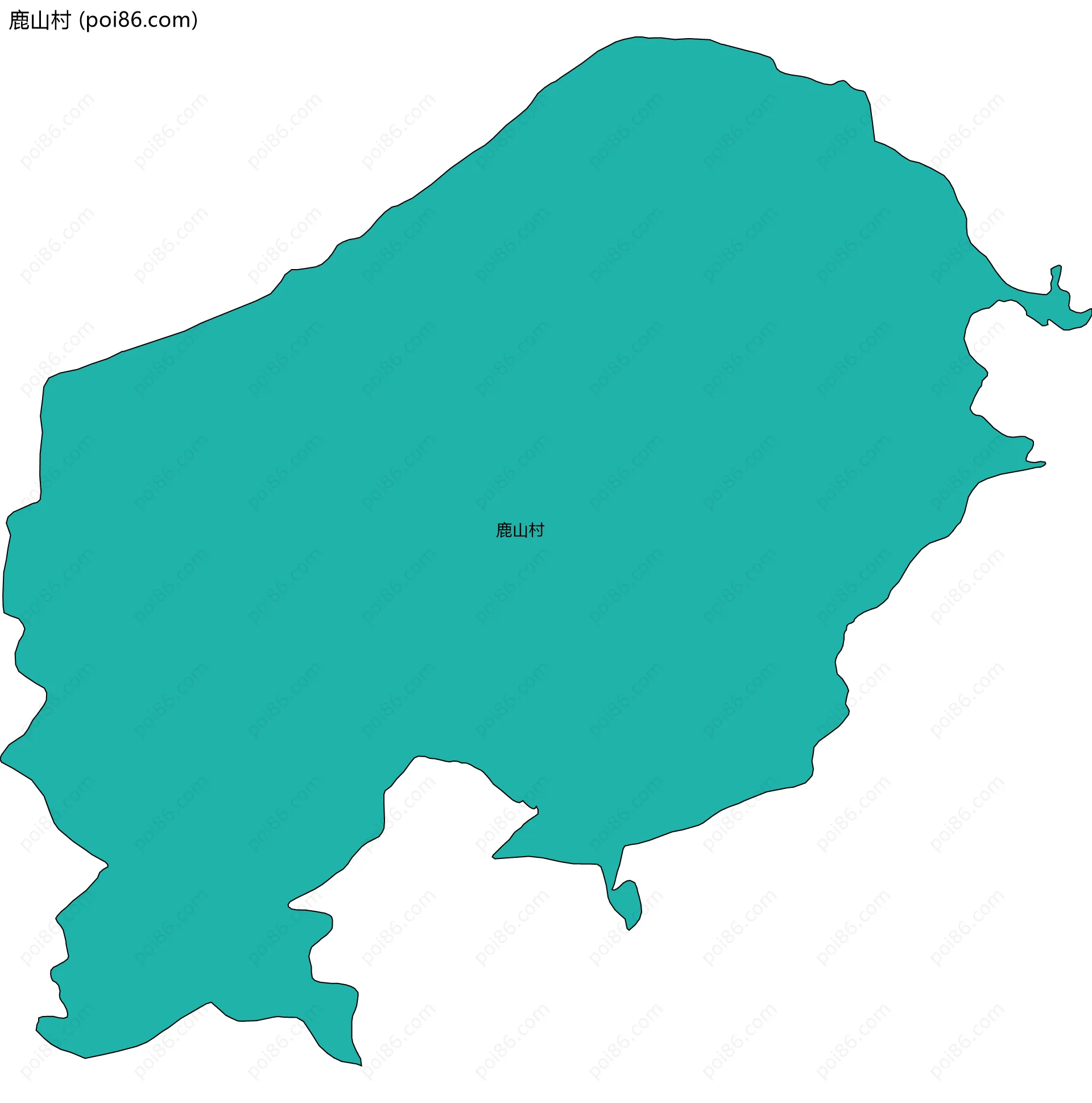 鹿山村边界地图