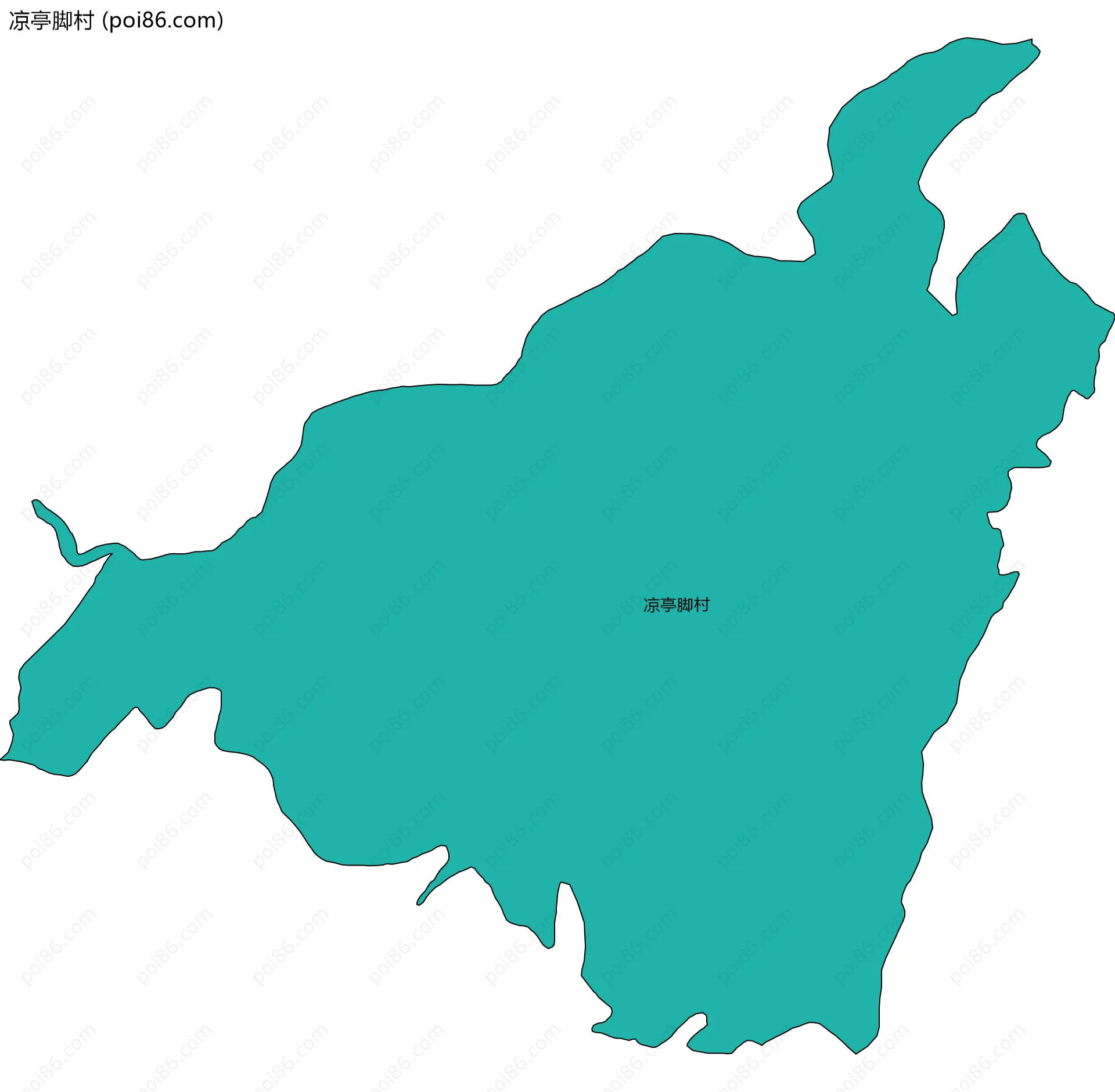 凉亭脚村边界地图