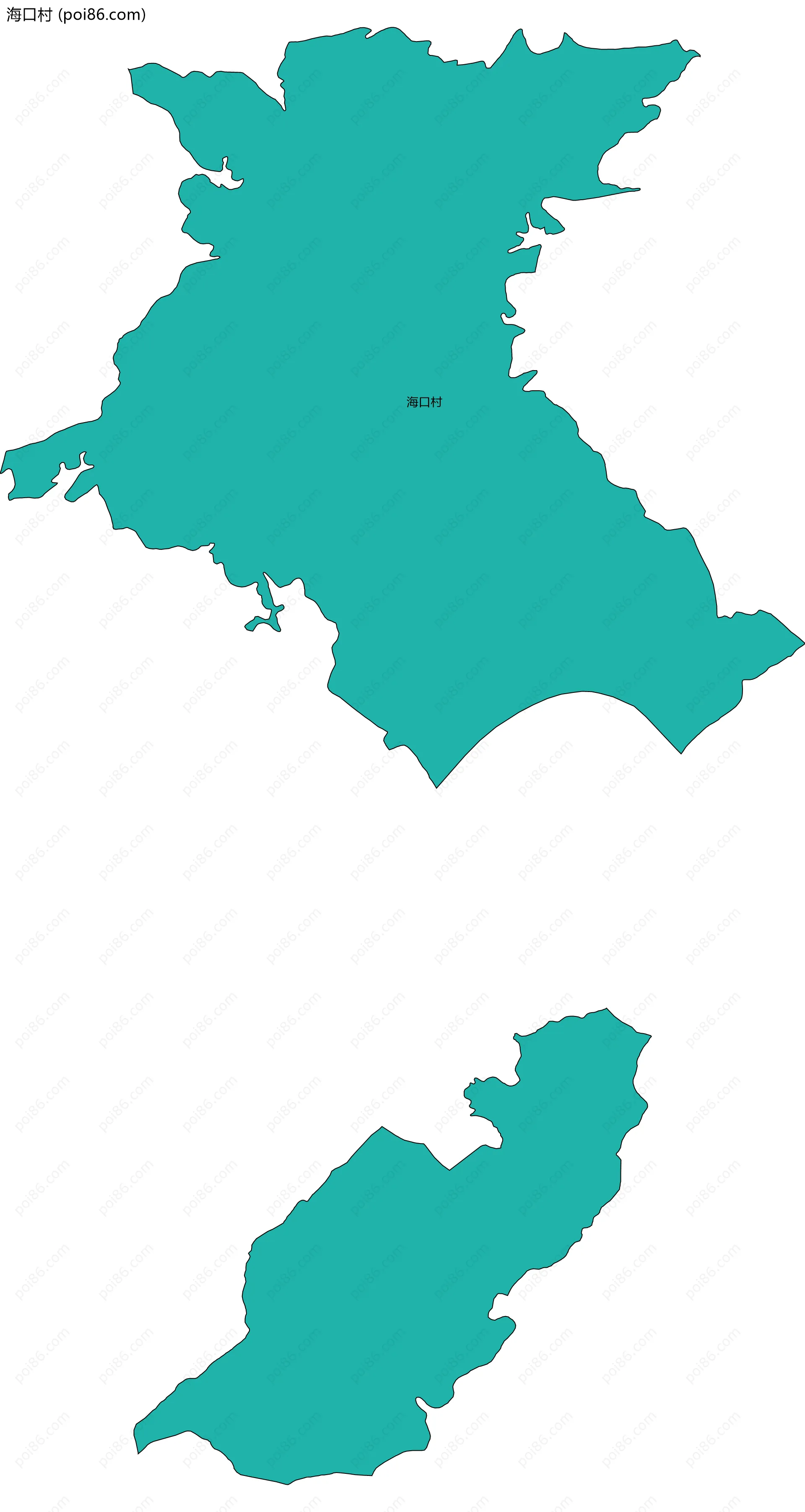 海口村边界地图