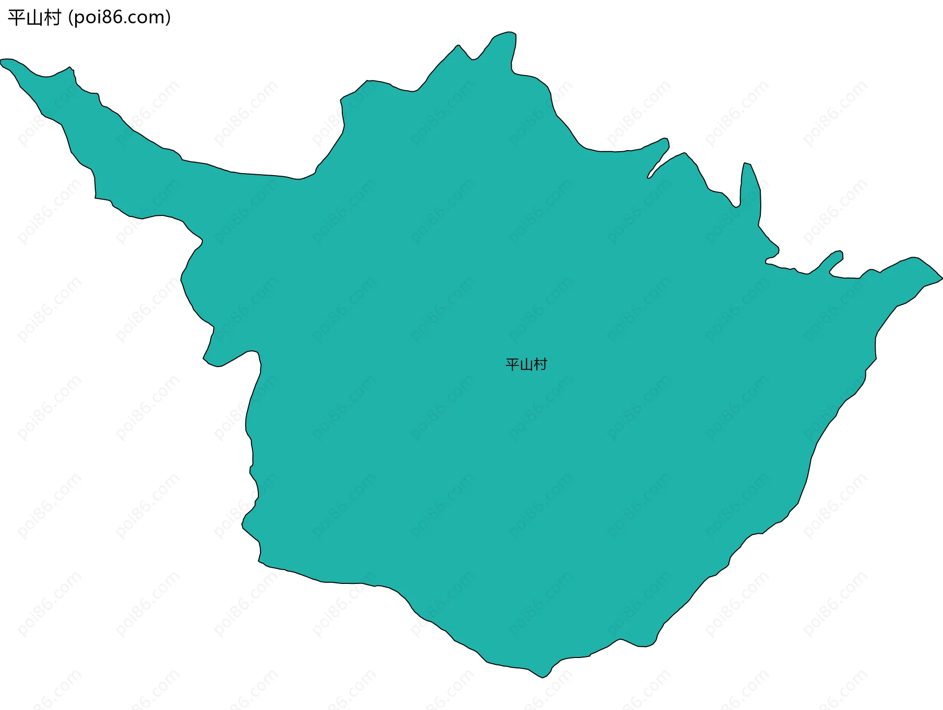 平山村边界地图