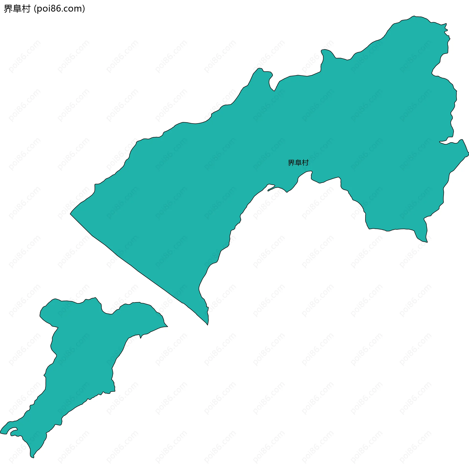 界阜村边界地图