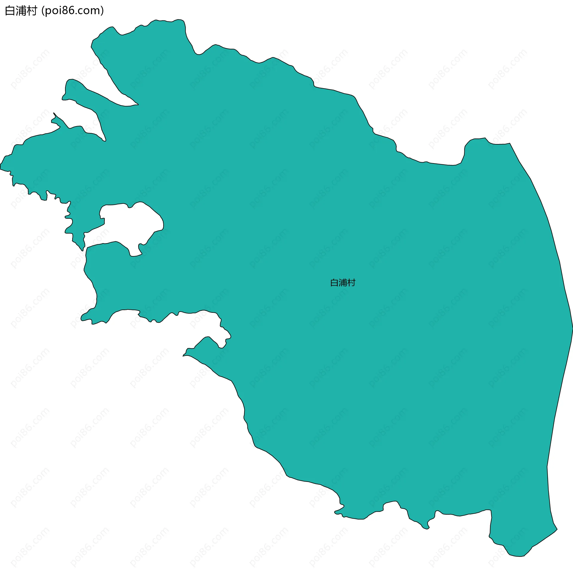 白浦村边界地图