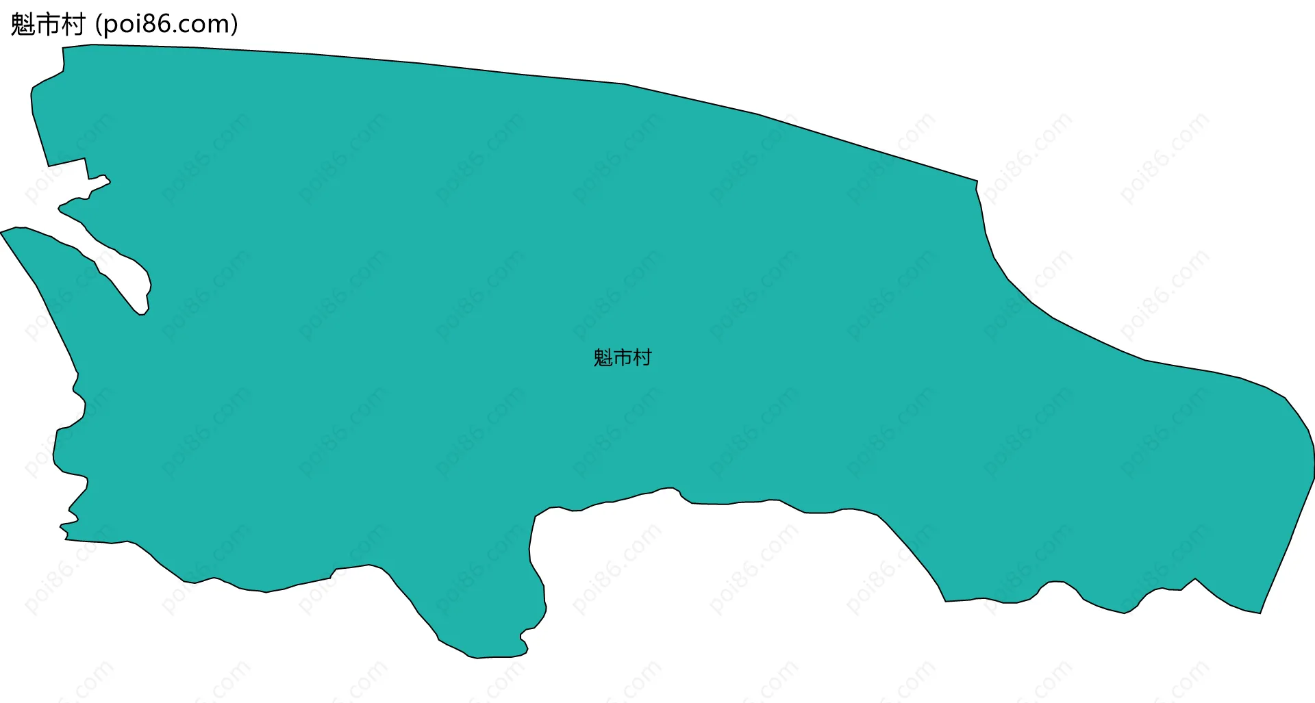 魁市村边界地图