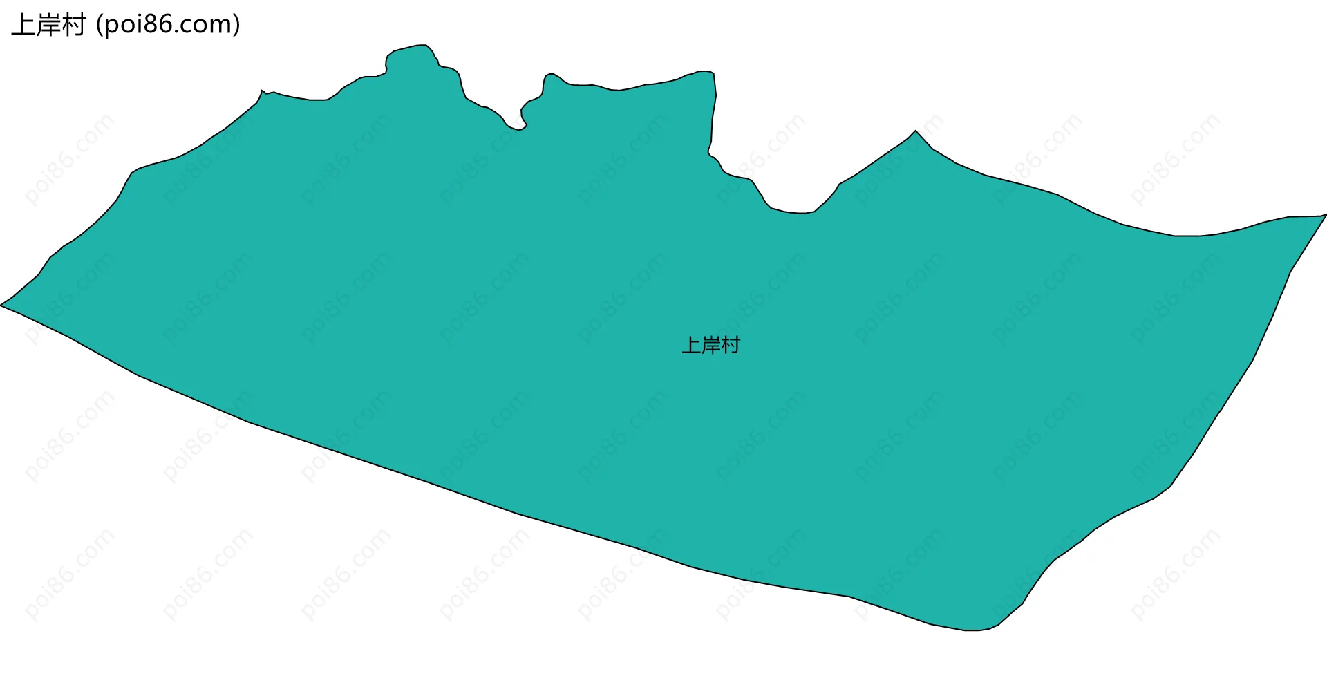 上岸村边界地图
