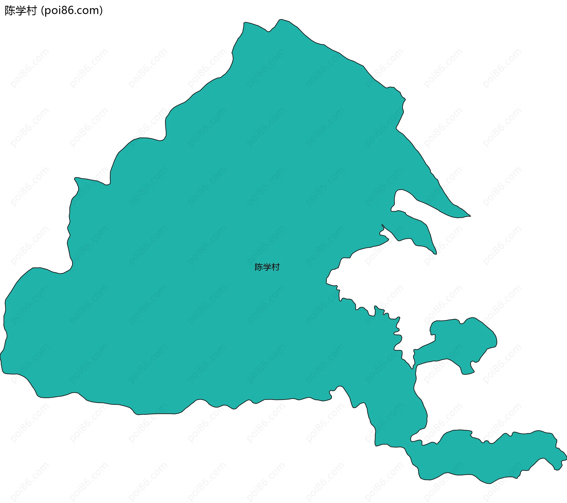 陈学村边界地图