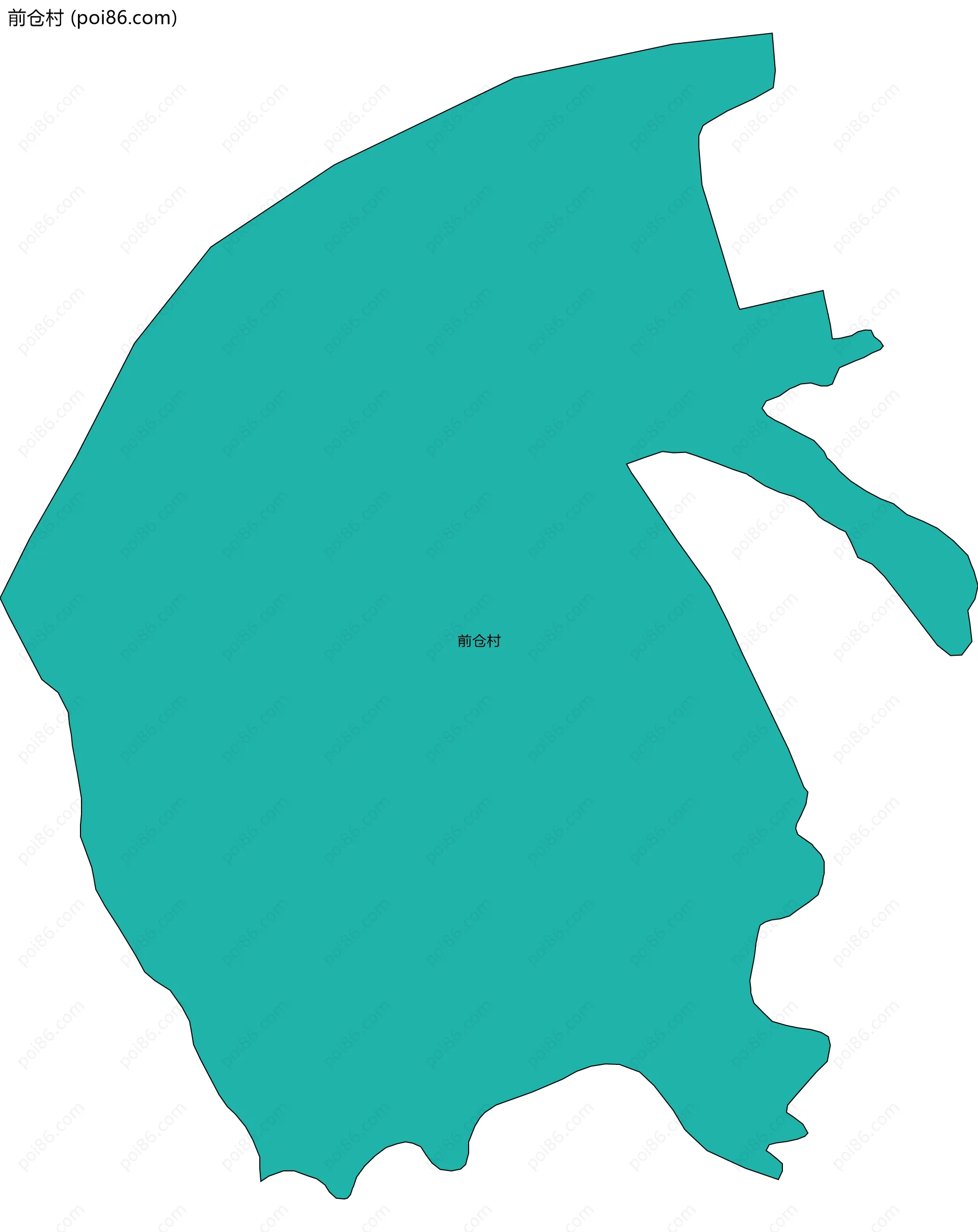 前仓村边界地图