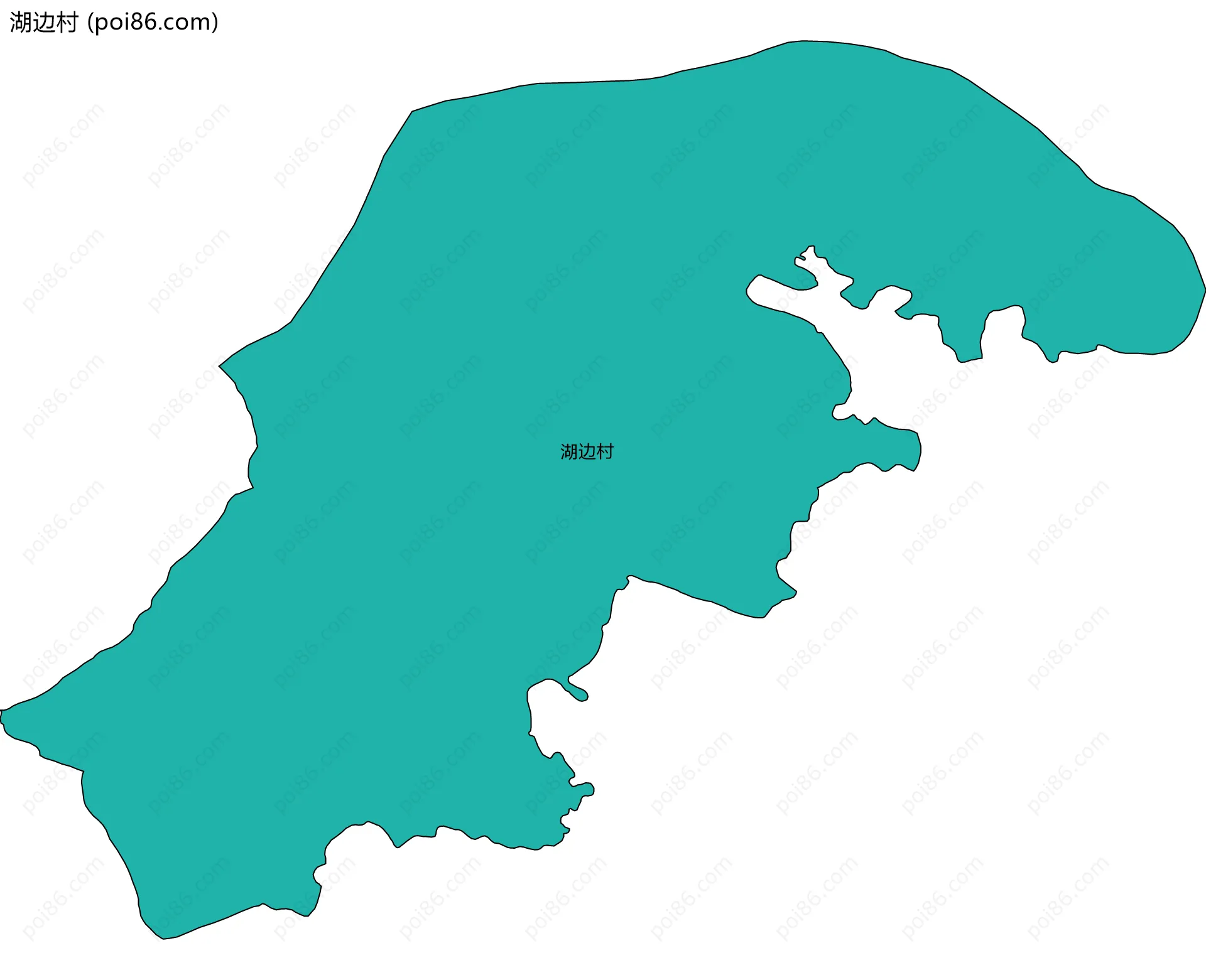 湖边村边界地图