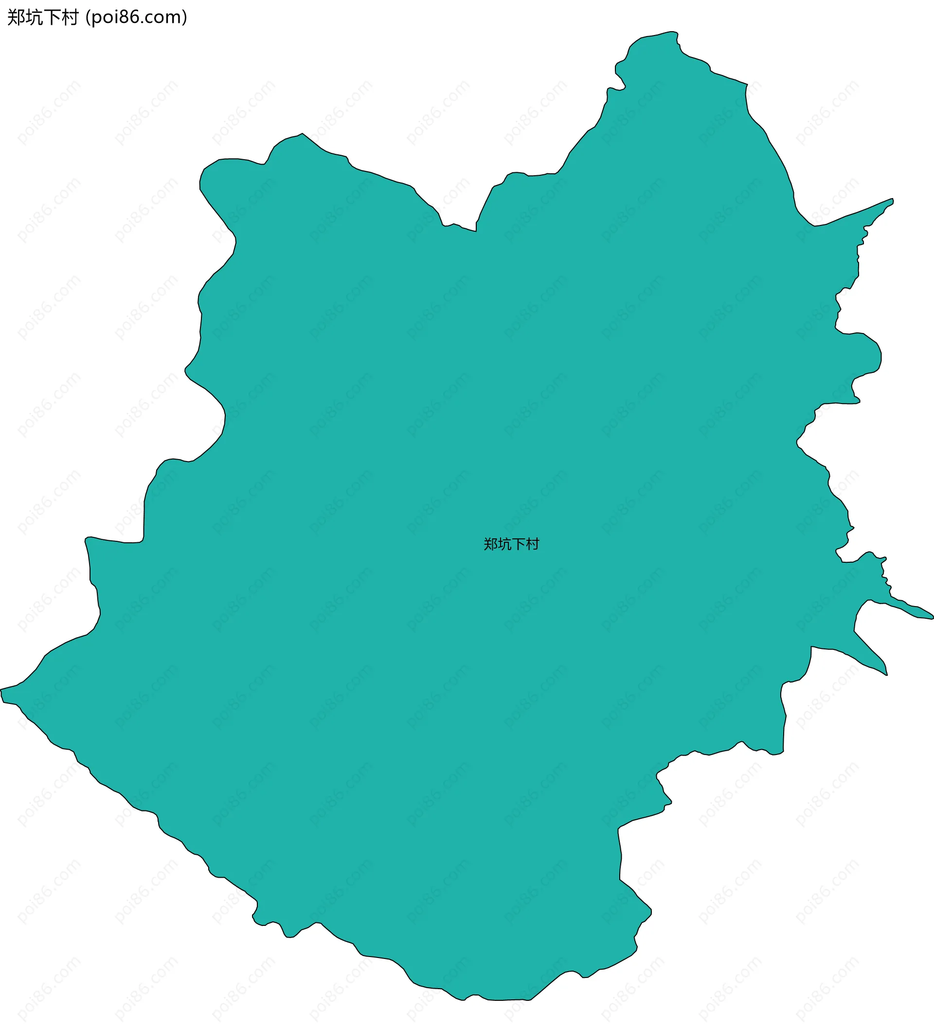 郑坑下村边界地图