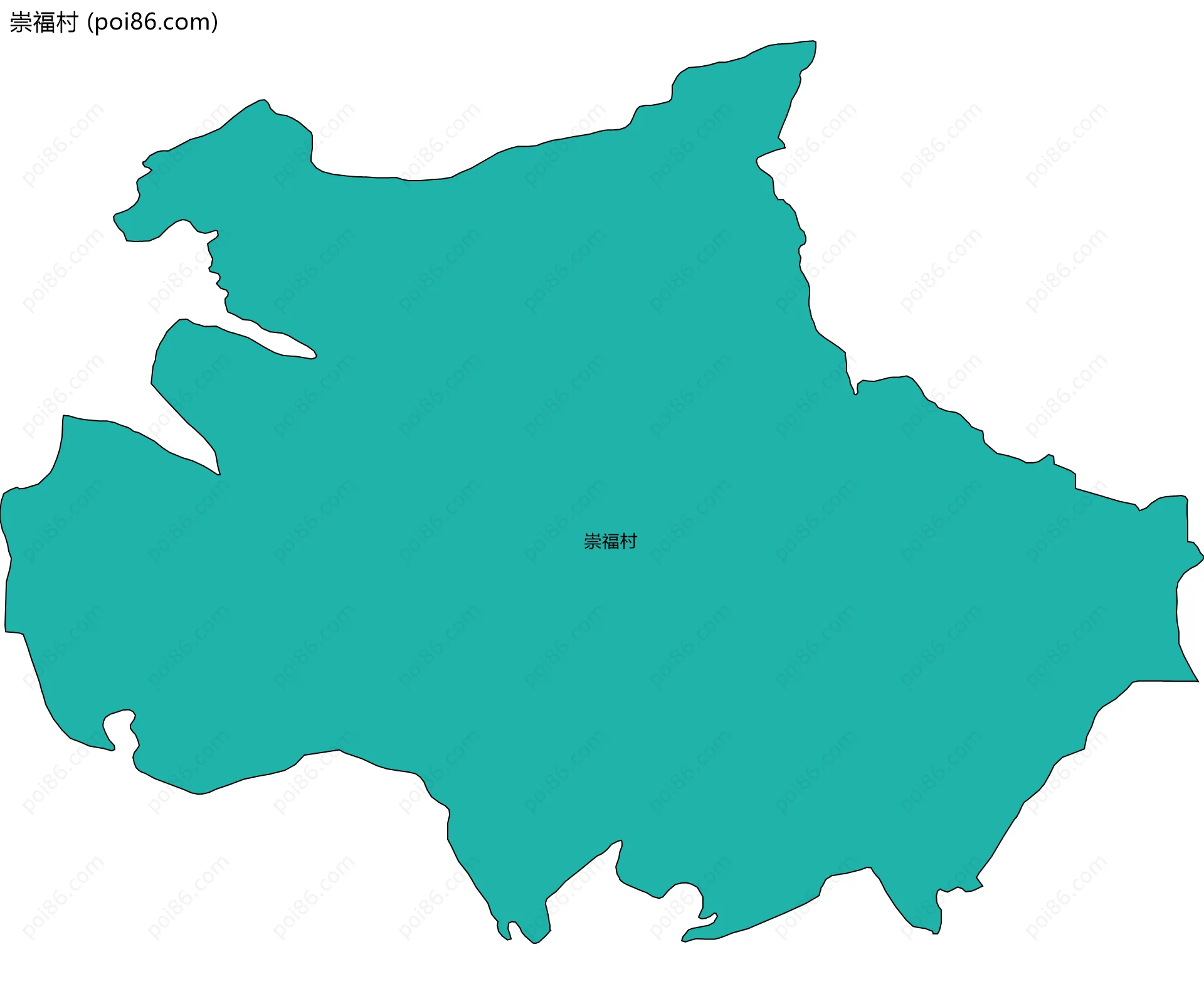 崇福村边界地图