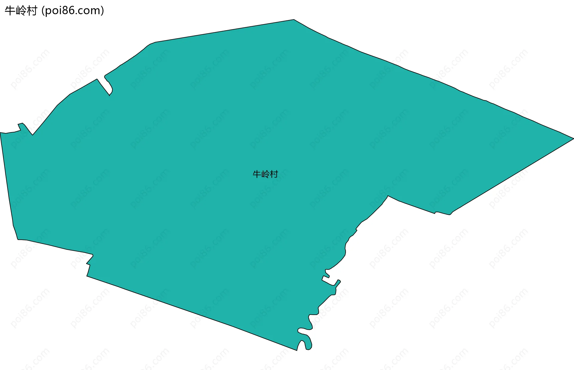 牛岭村边界地图