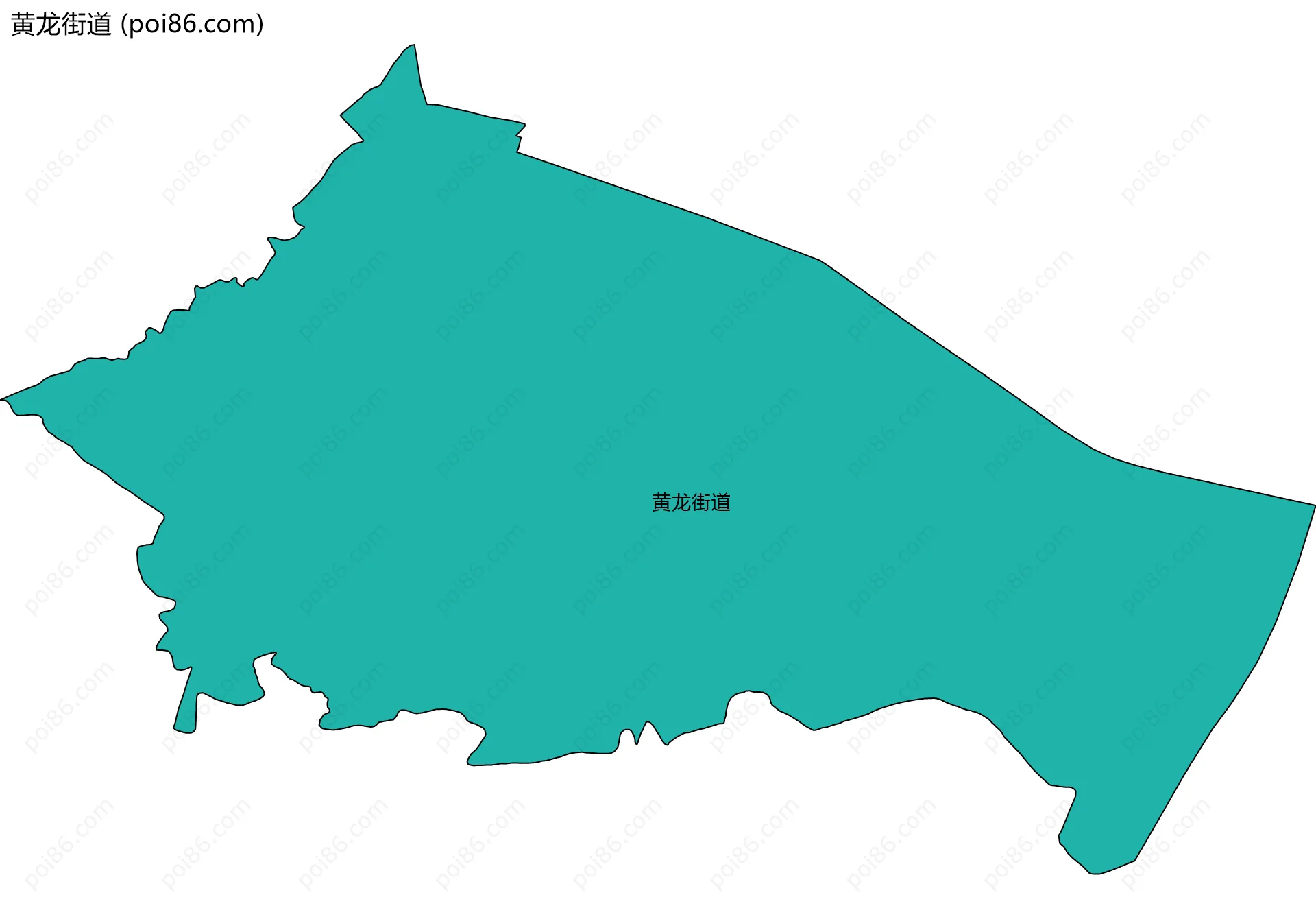 黄龙街道边界地图