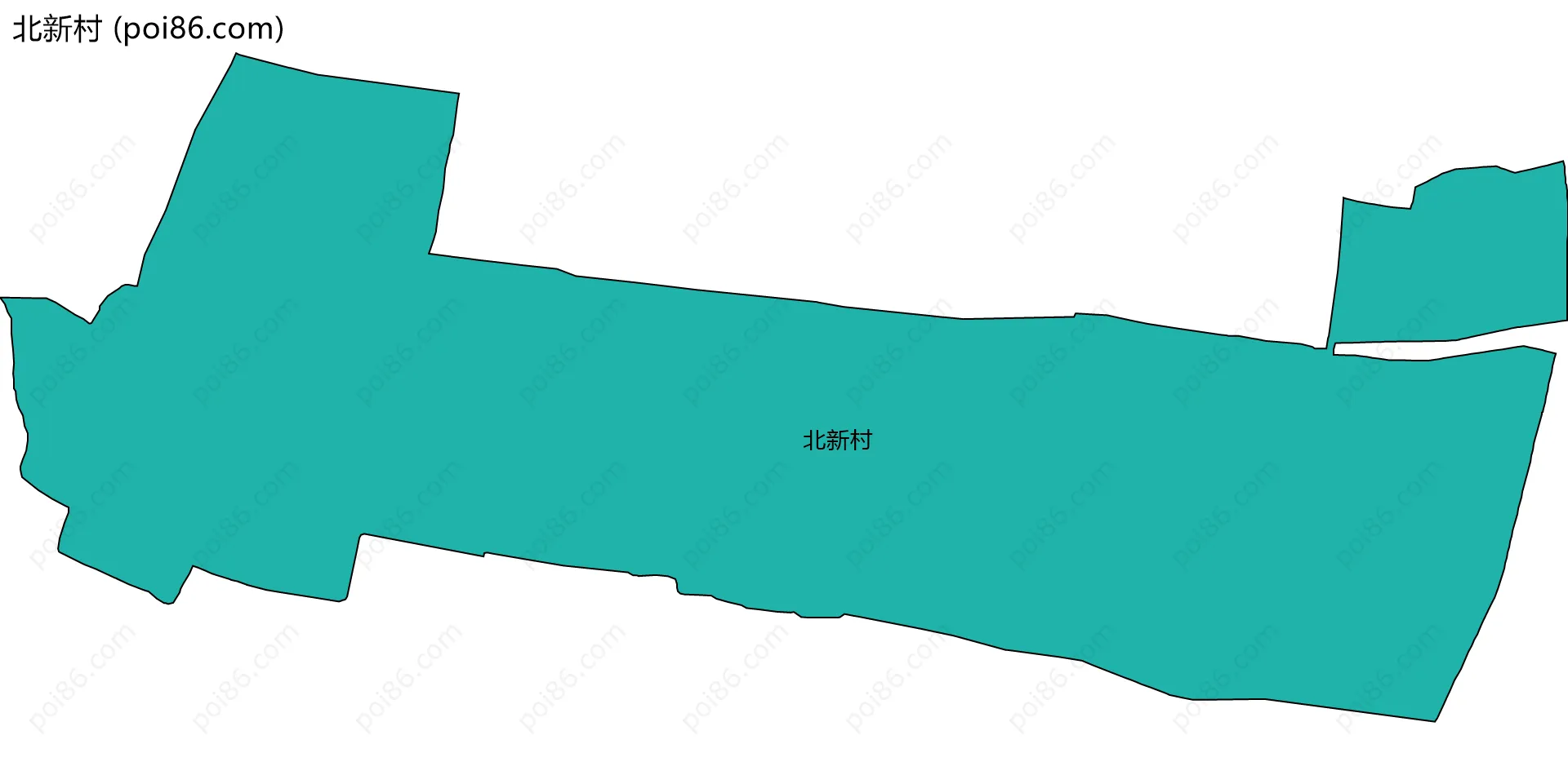北新村边界地图