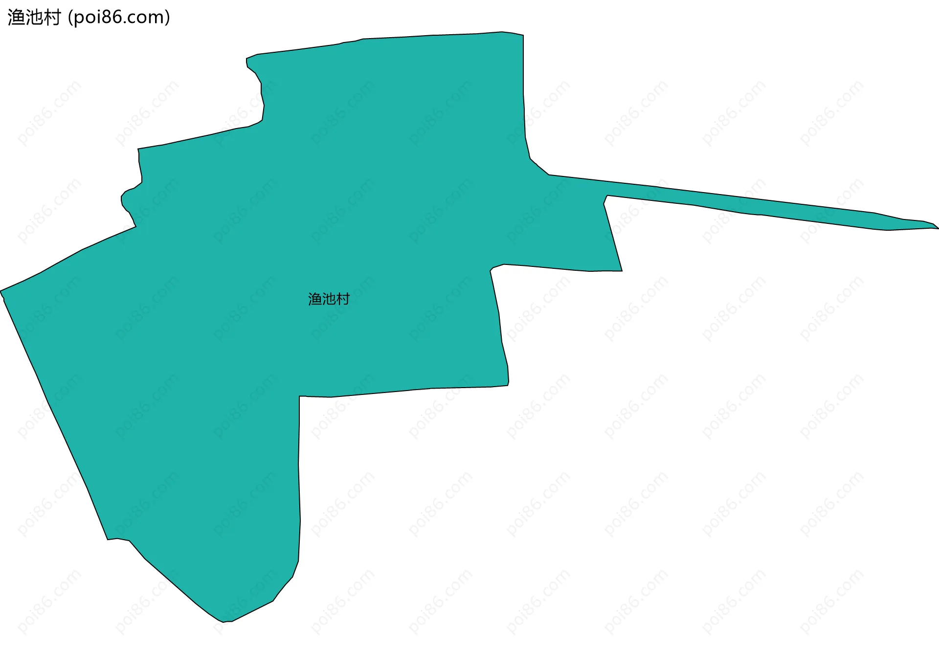 渔池村边界地图
