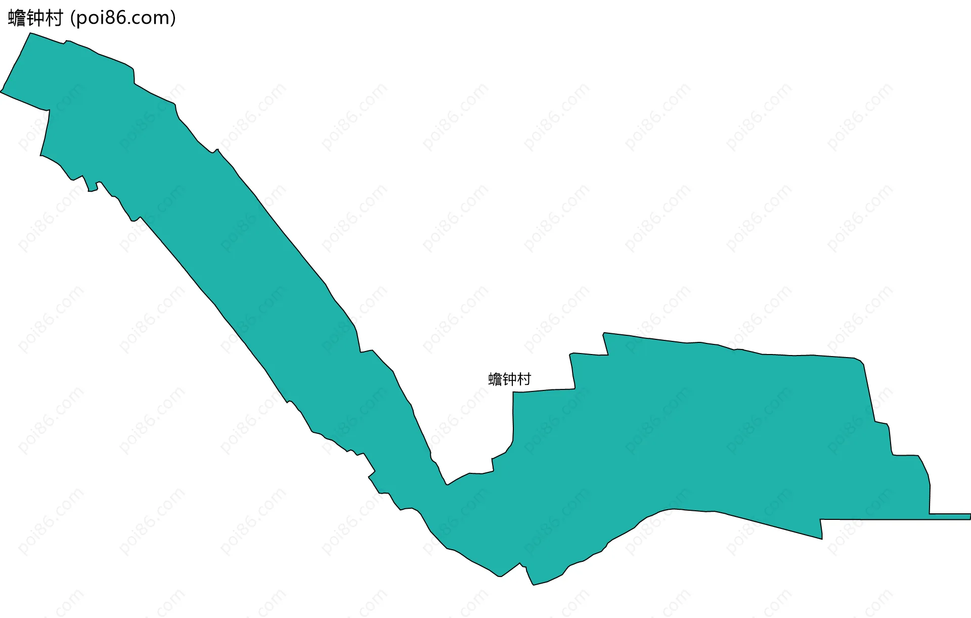 蟾钟村边界地图