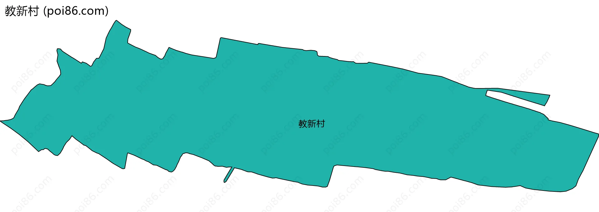 教新村边界地图