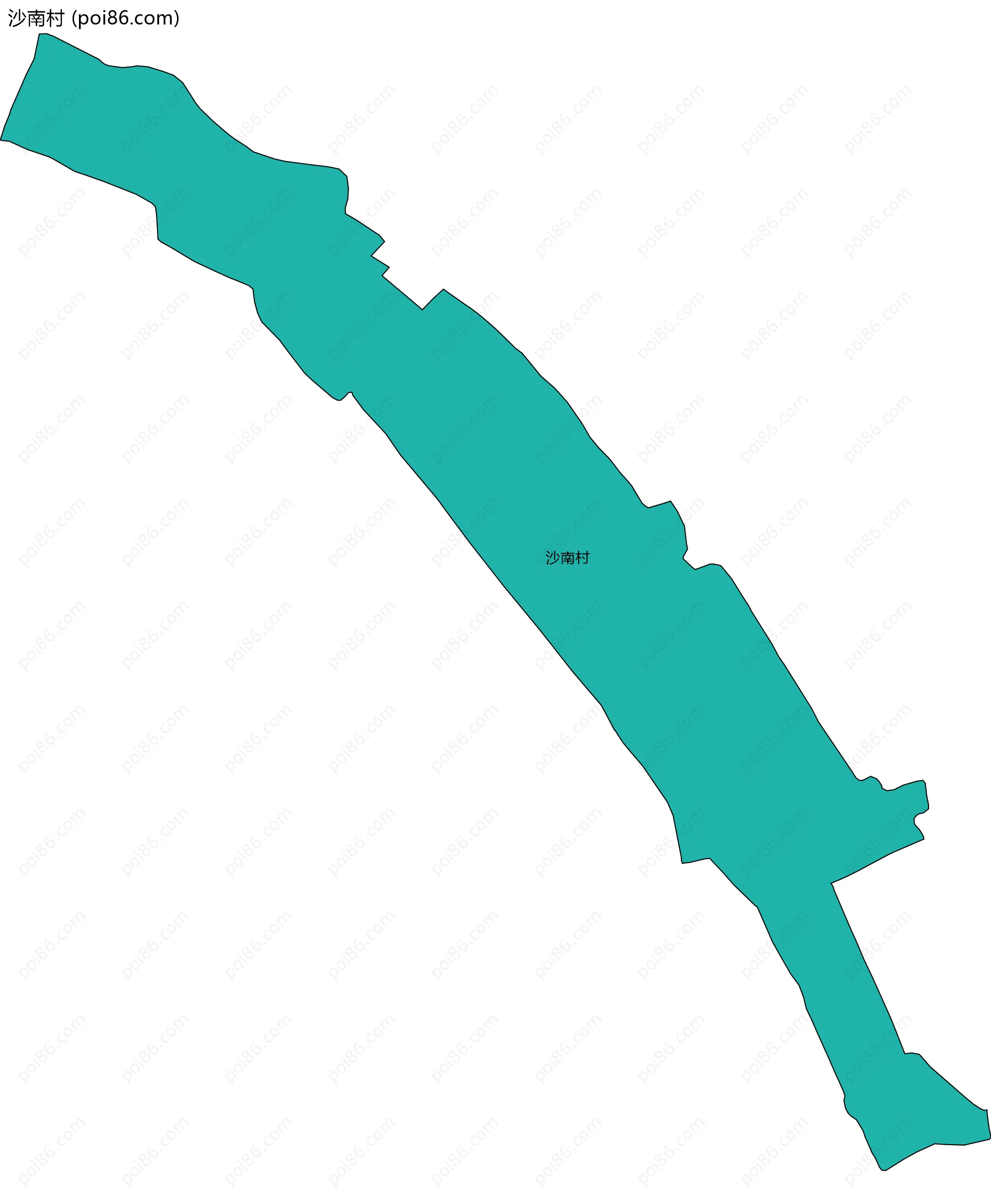沙南村边界地图