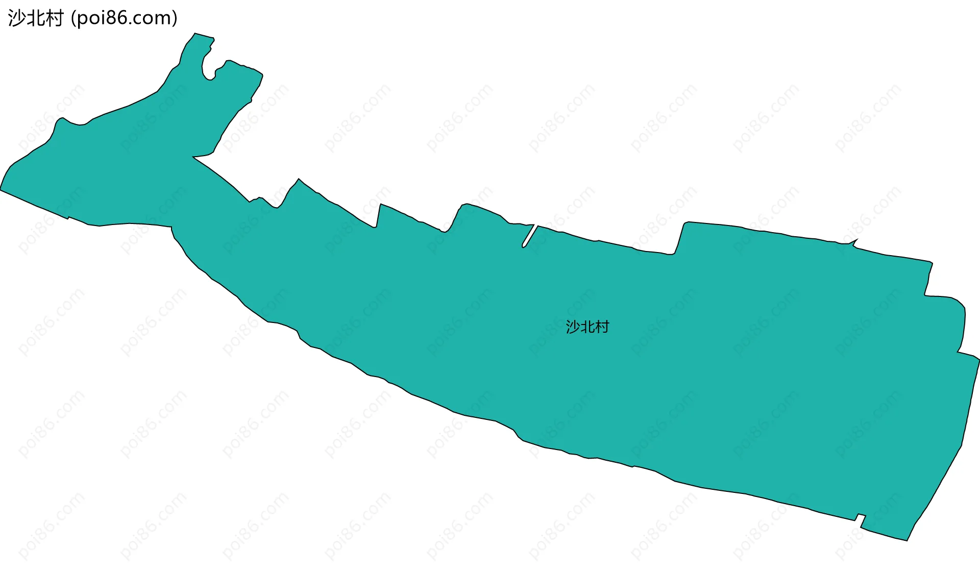 沙北村边界地图