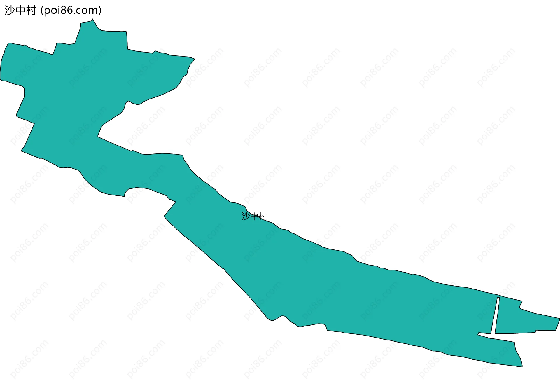 沙中村边界地图