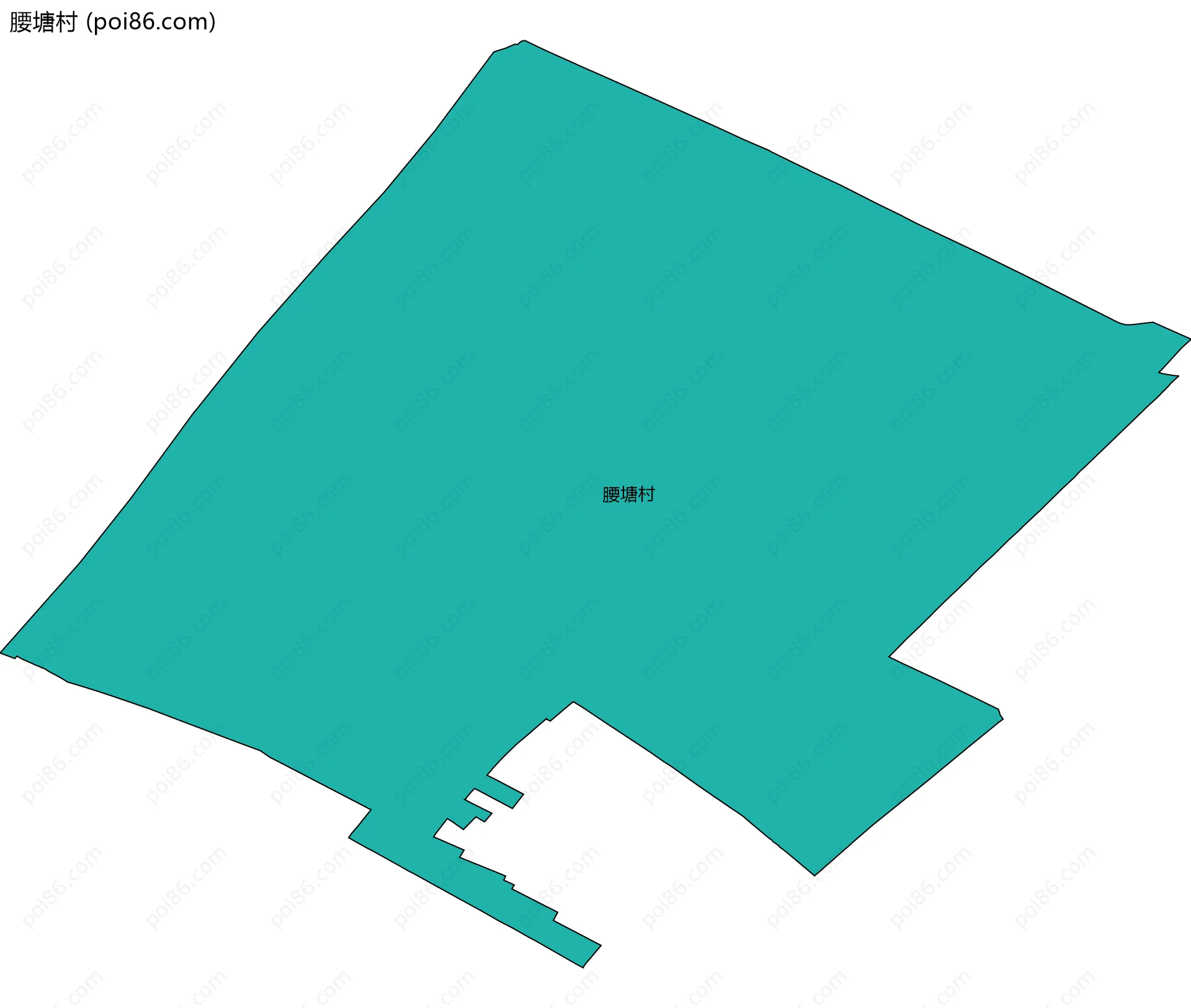 腰塘村边界地图