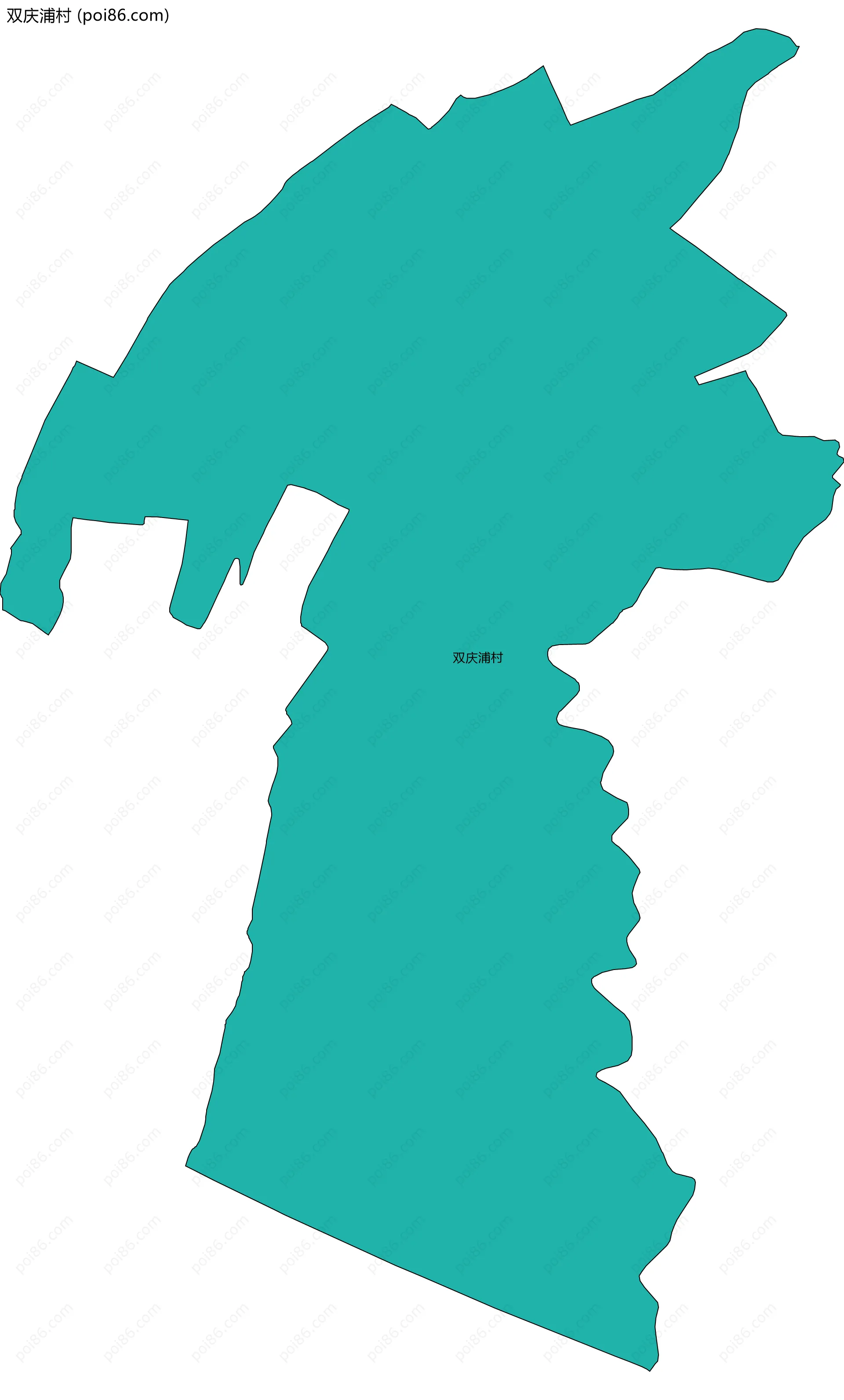 双庆浦村边界地图