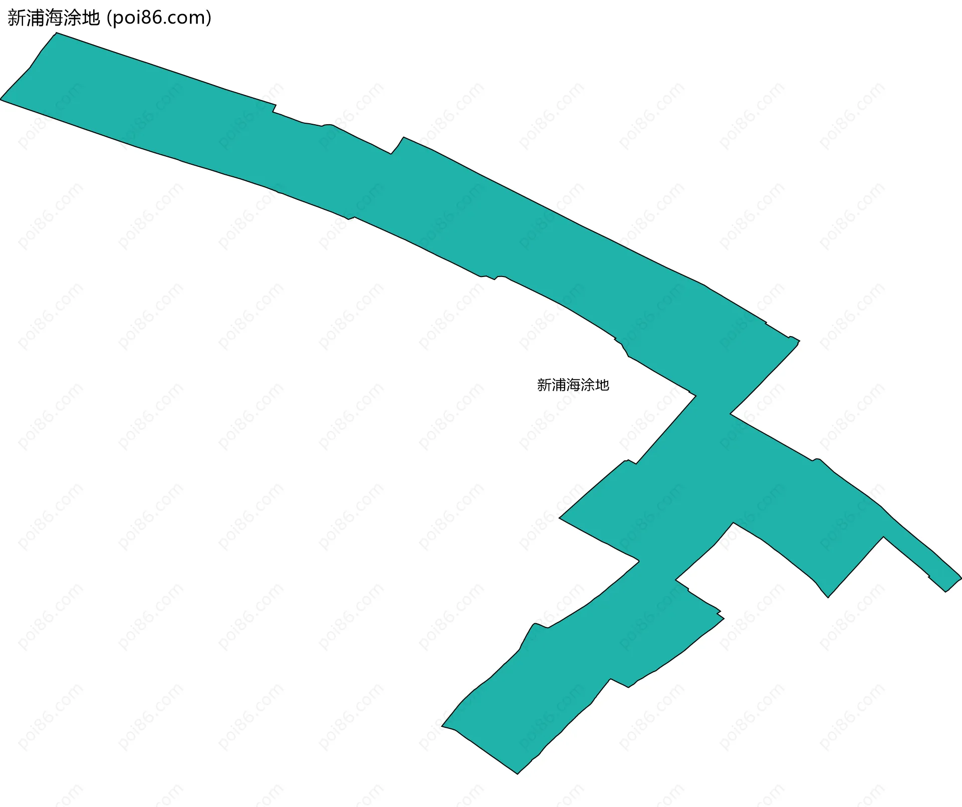 新浦海涂地边界地图