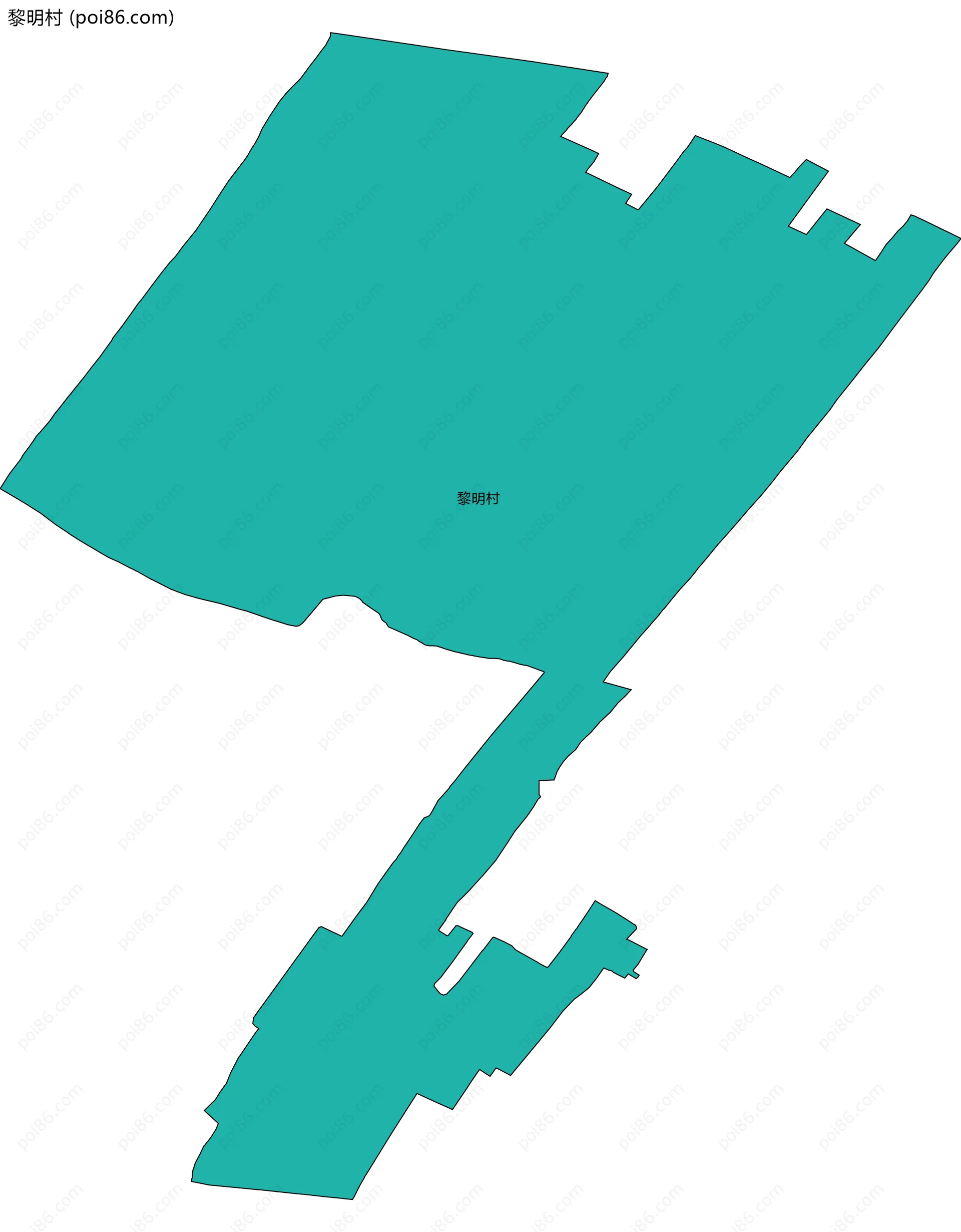 黎明村边界地图