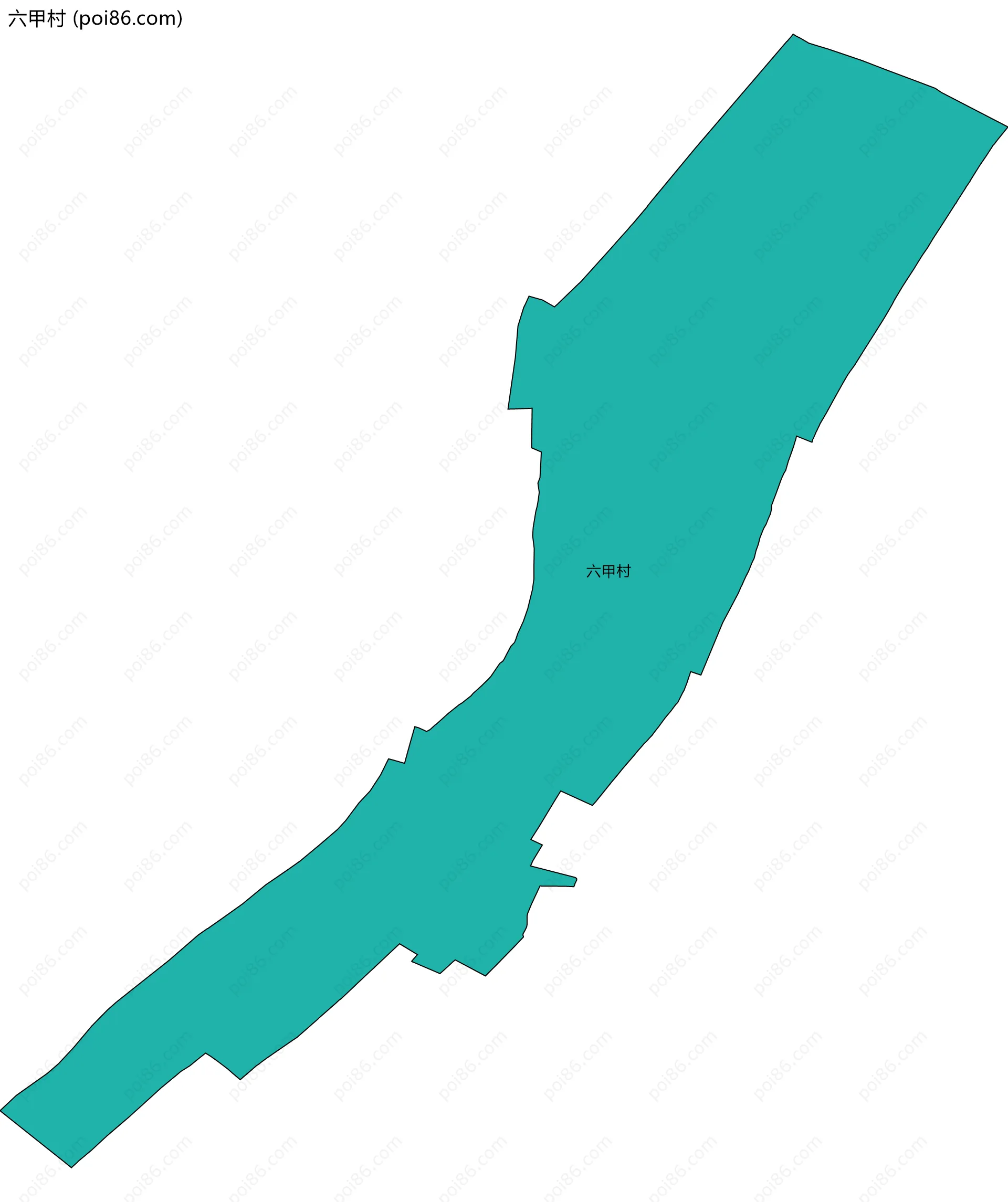 六甲村边界地图