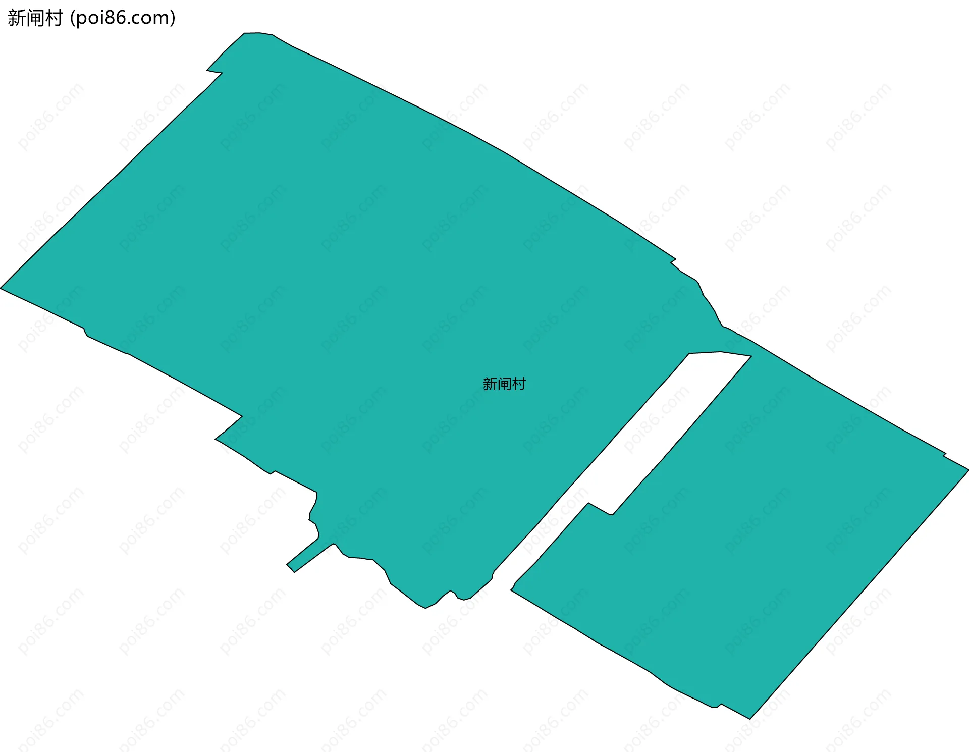新闸村边界地图