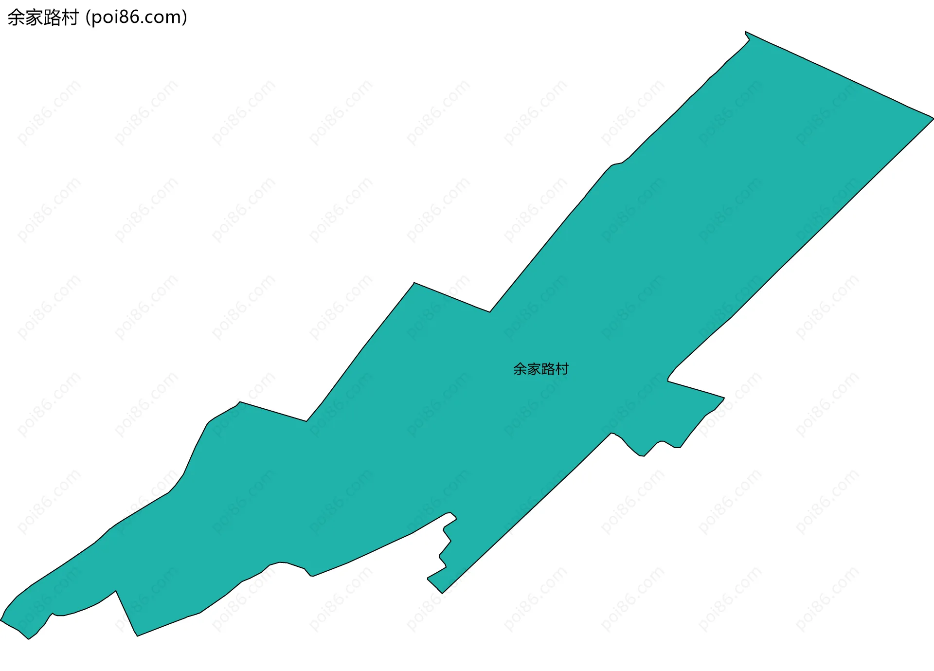余家路村边界地图