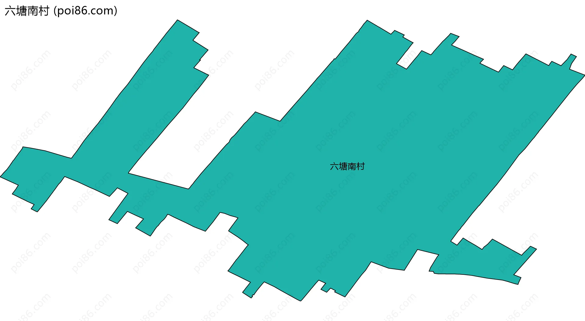 六塘南村边界地图
