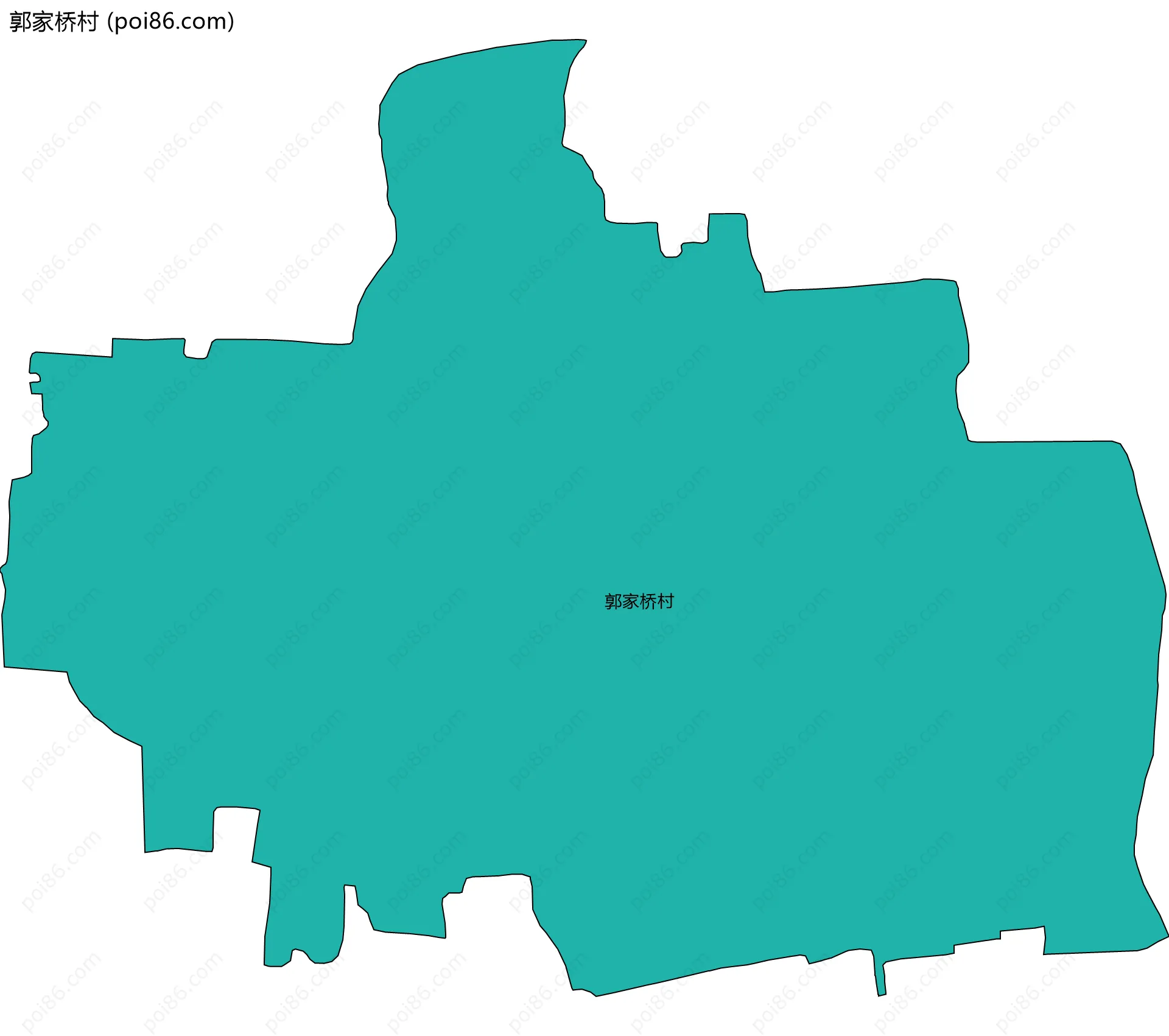 郭家桥村边界地图