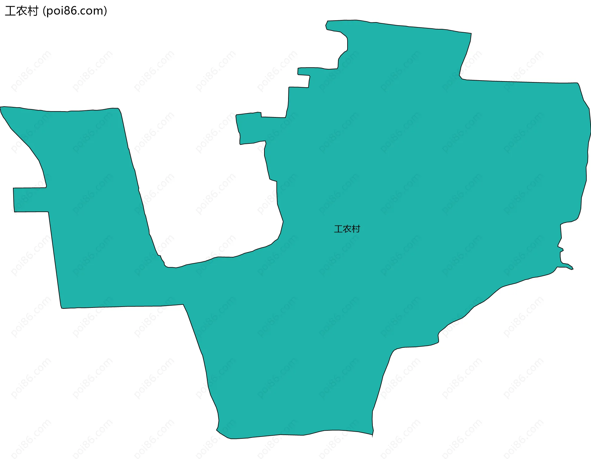 工农村边界地图