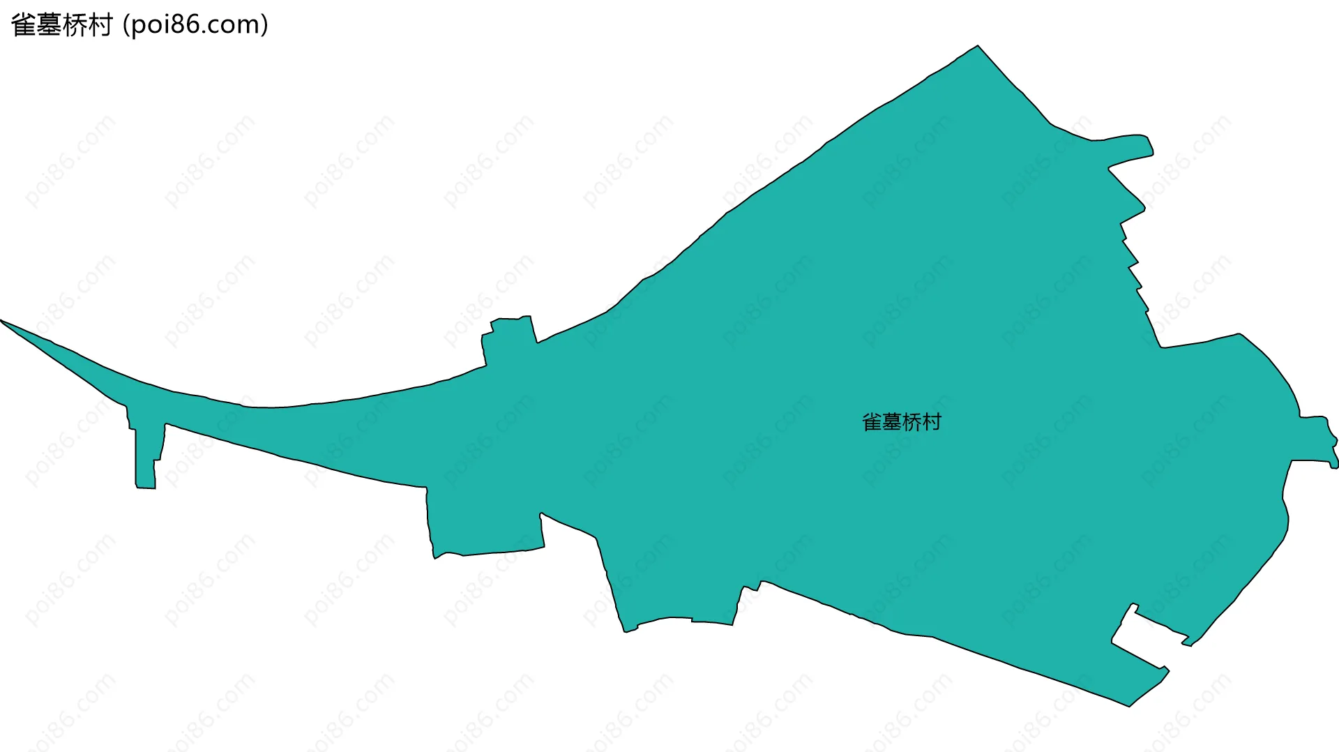 雀墓桥村边界地图