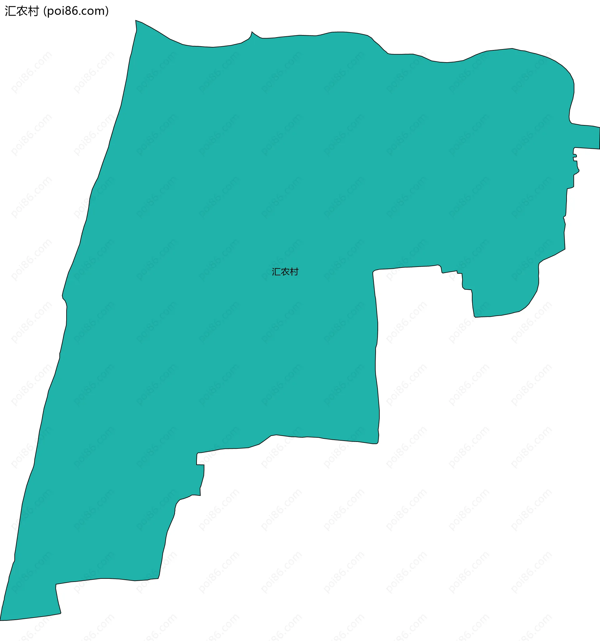 汇农村边界地图