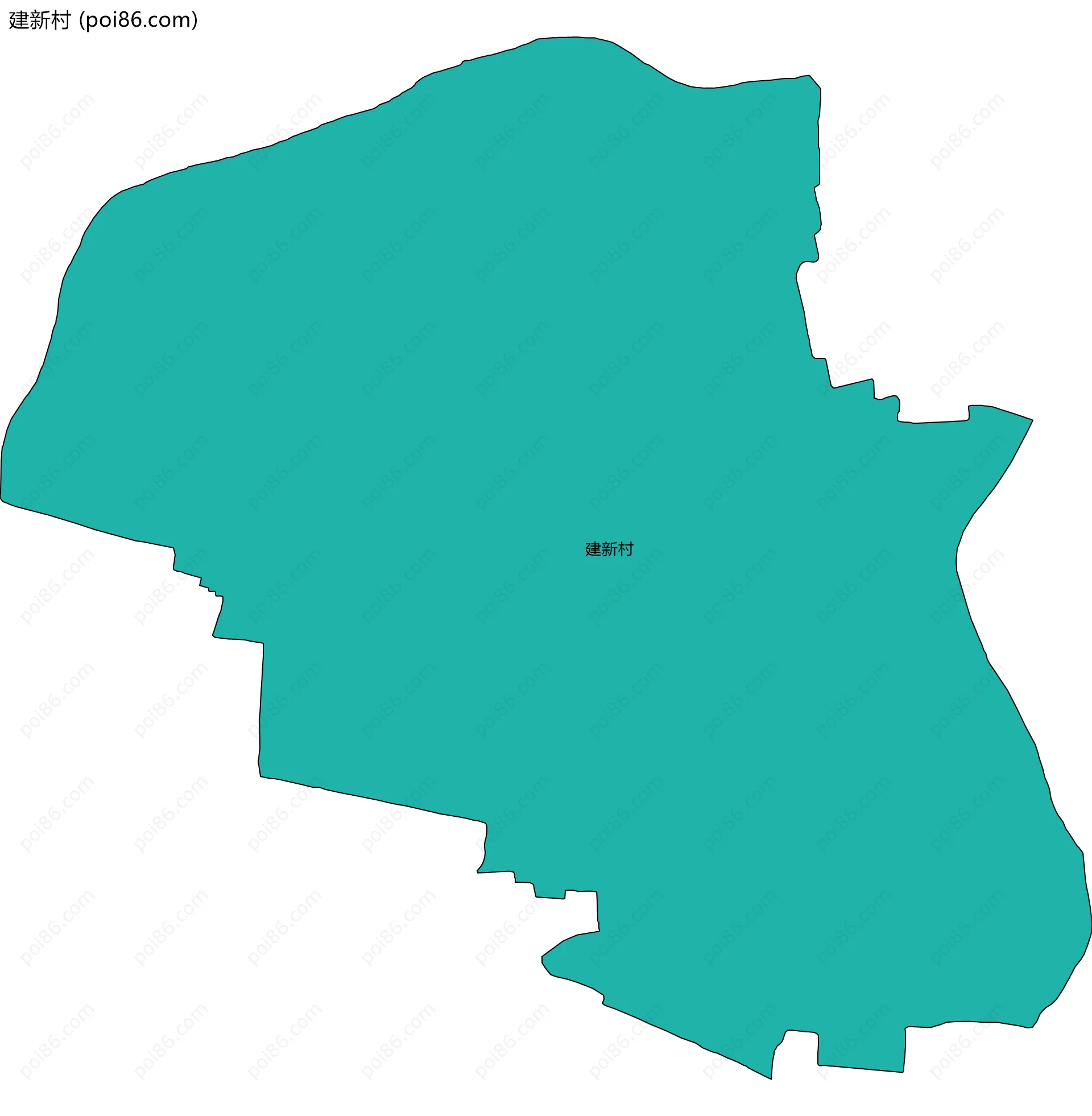 建新村边界地图
