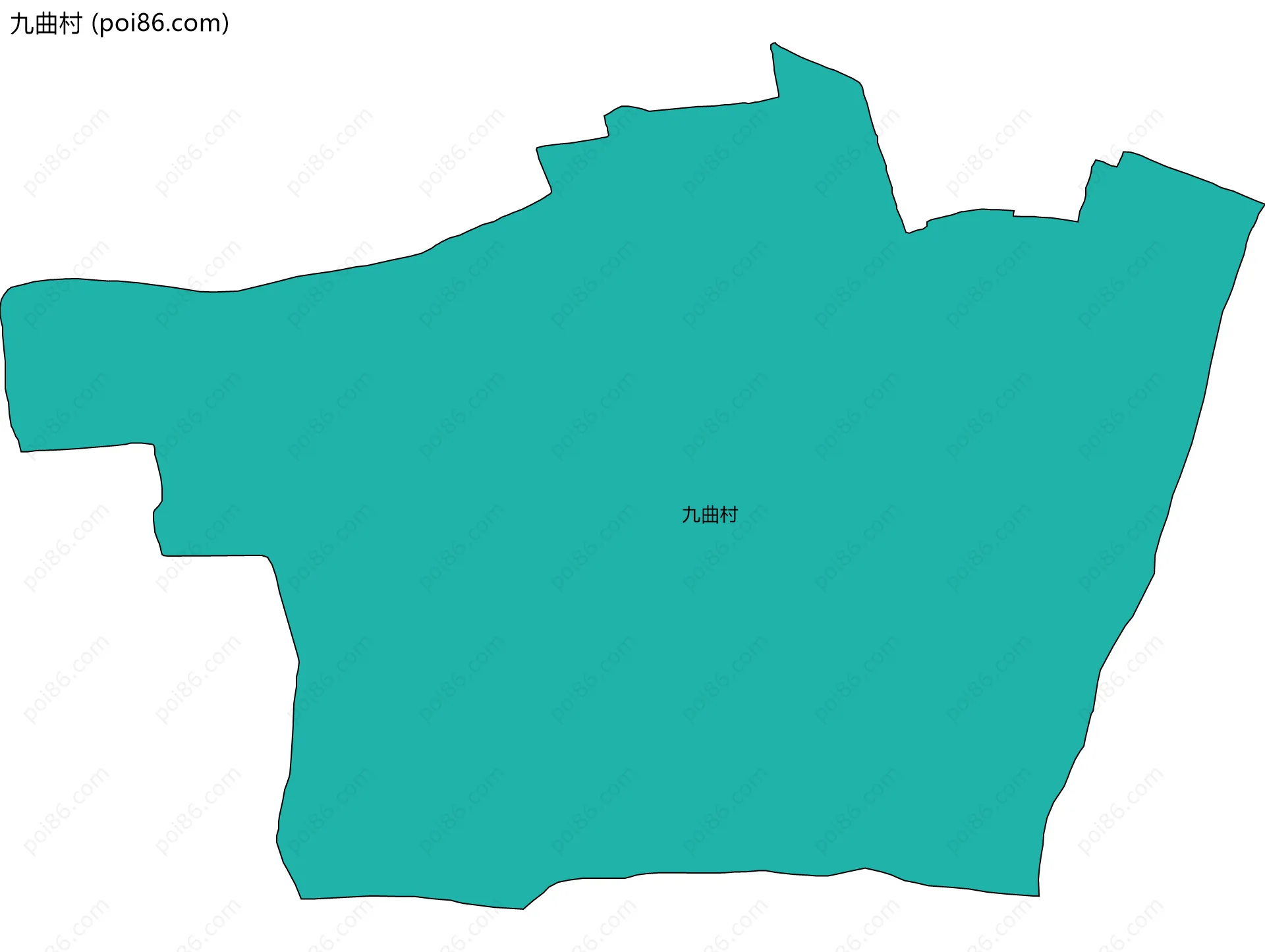九曲村边界地图