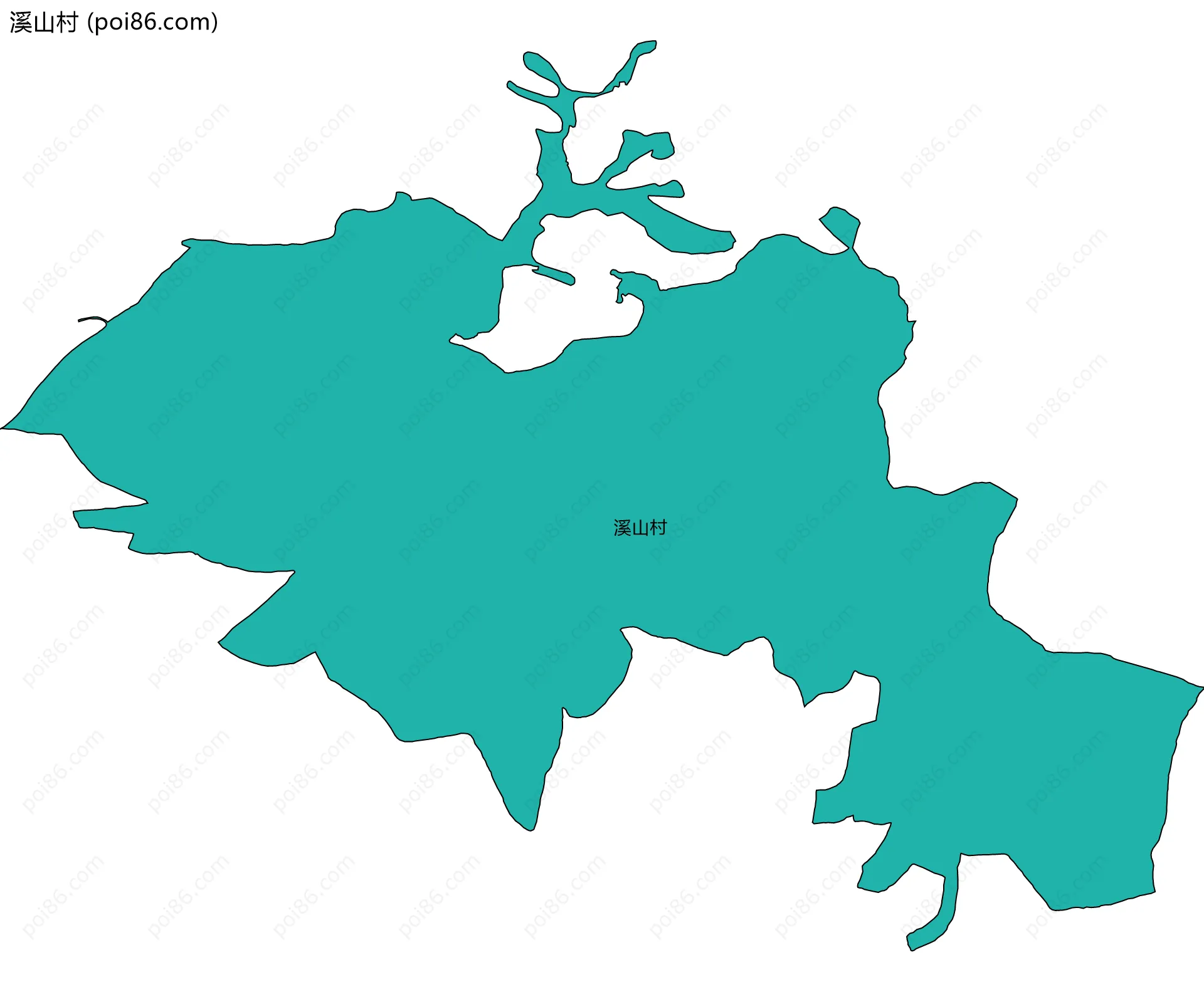 溪山村边界地图