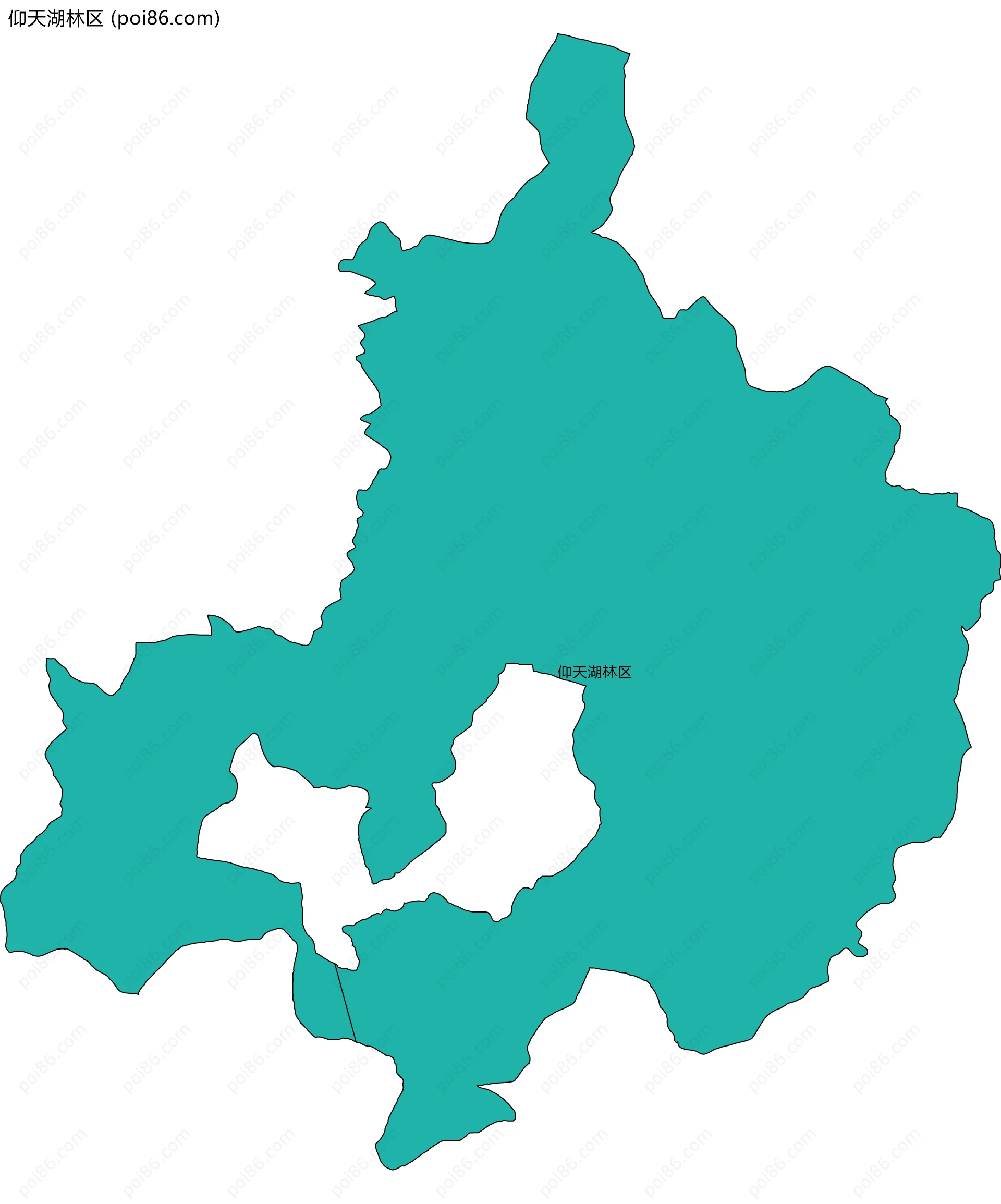 仰天湖林区边界地图