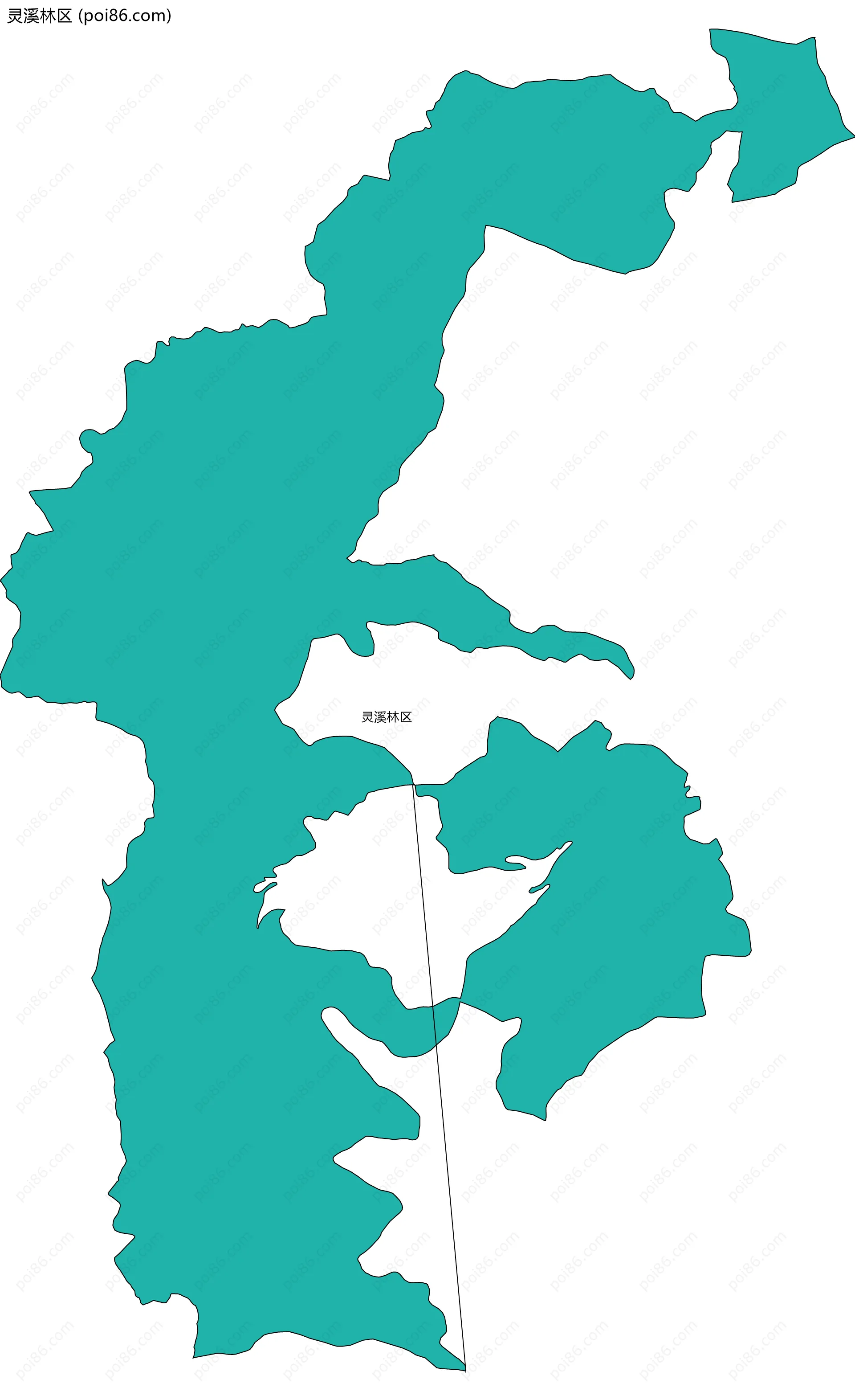 灵溪林区边界地图