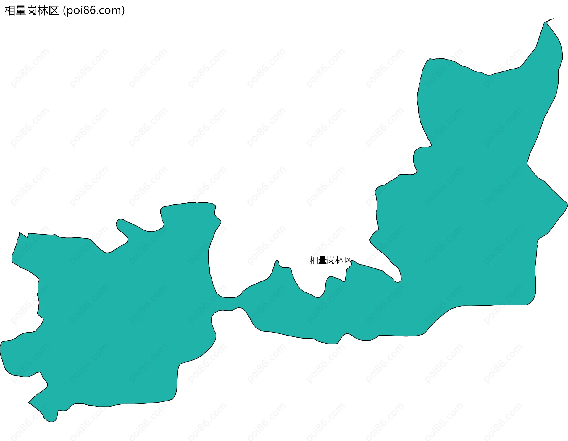 相量岗林区边界地图