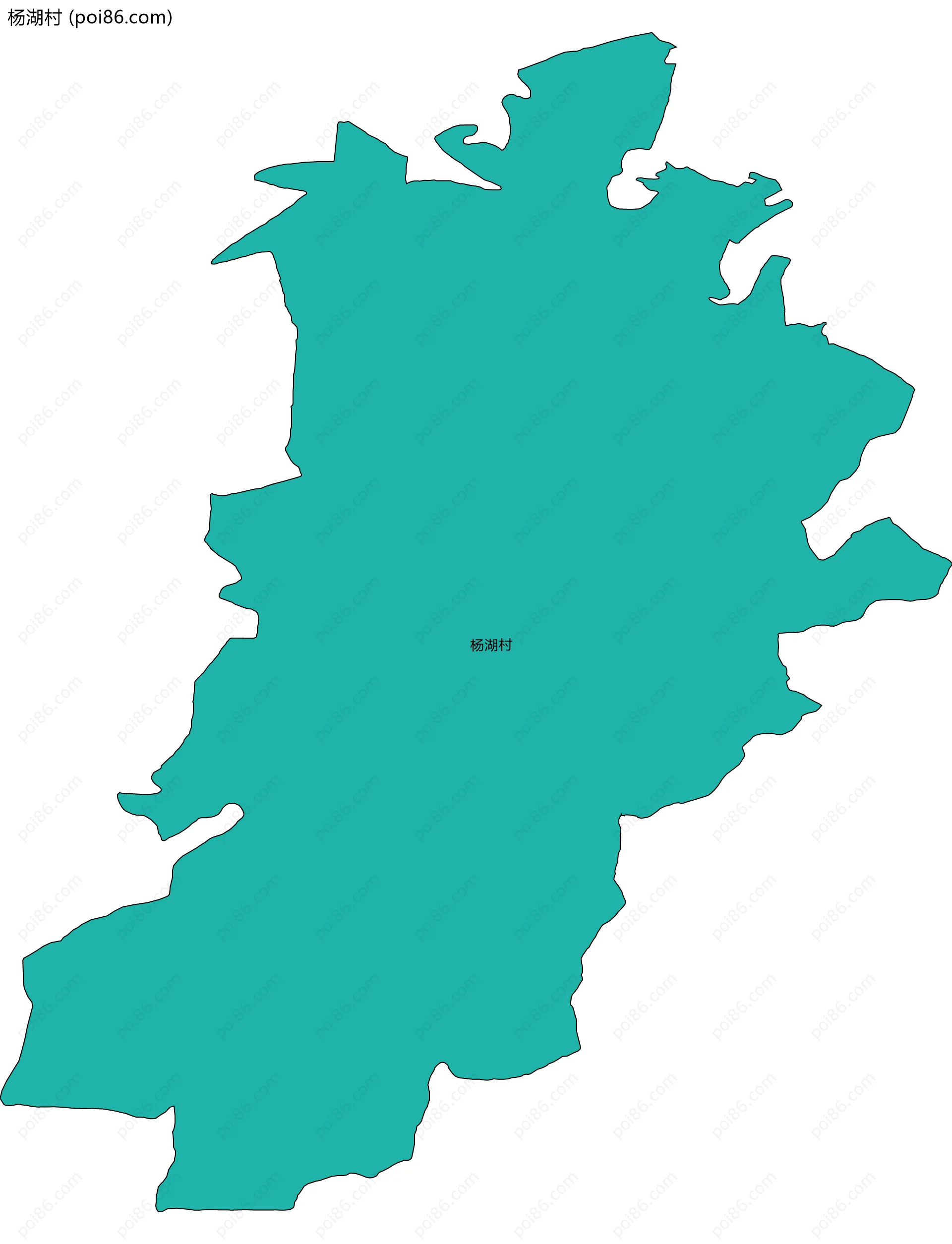 杨湖村边界地图