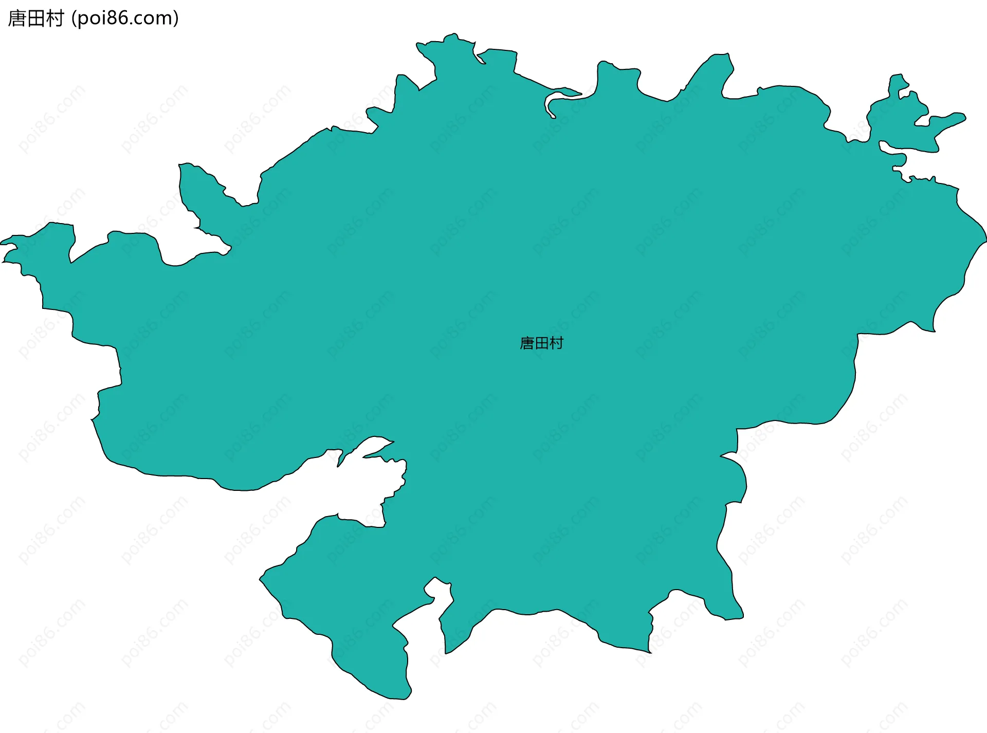 唐田村边界地图