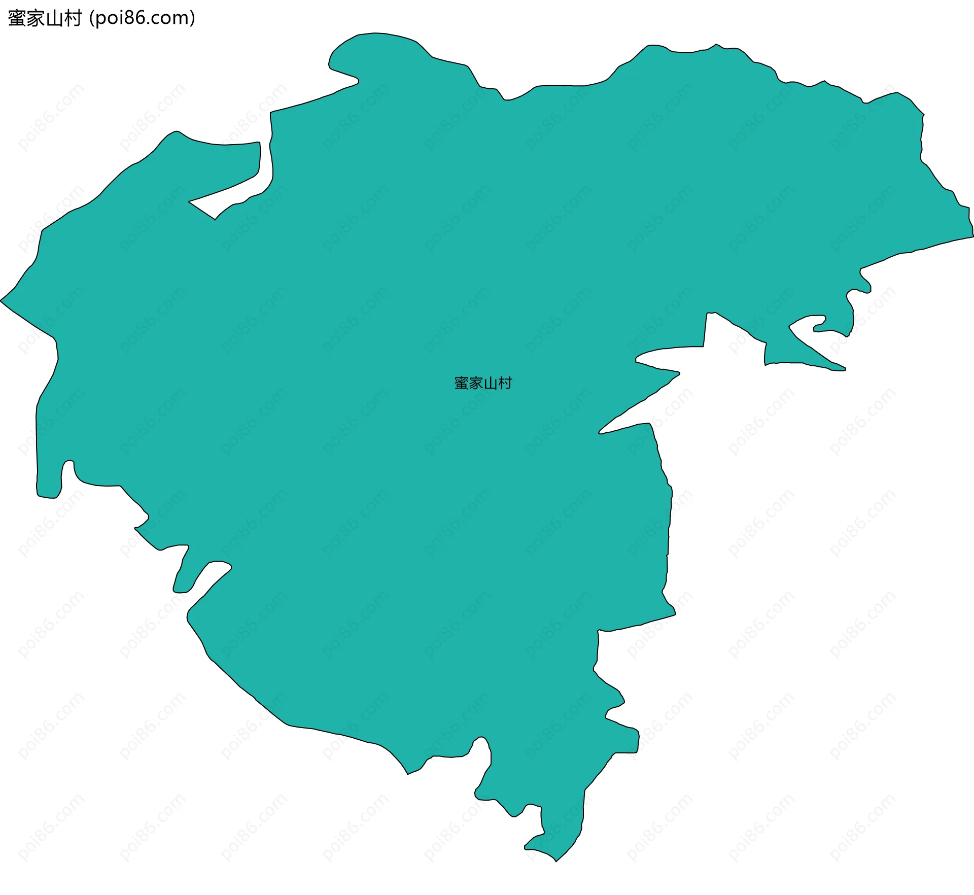 蜜家山村边界地图