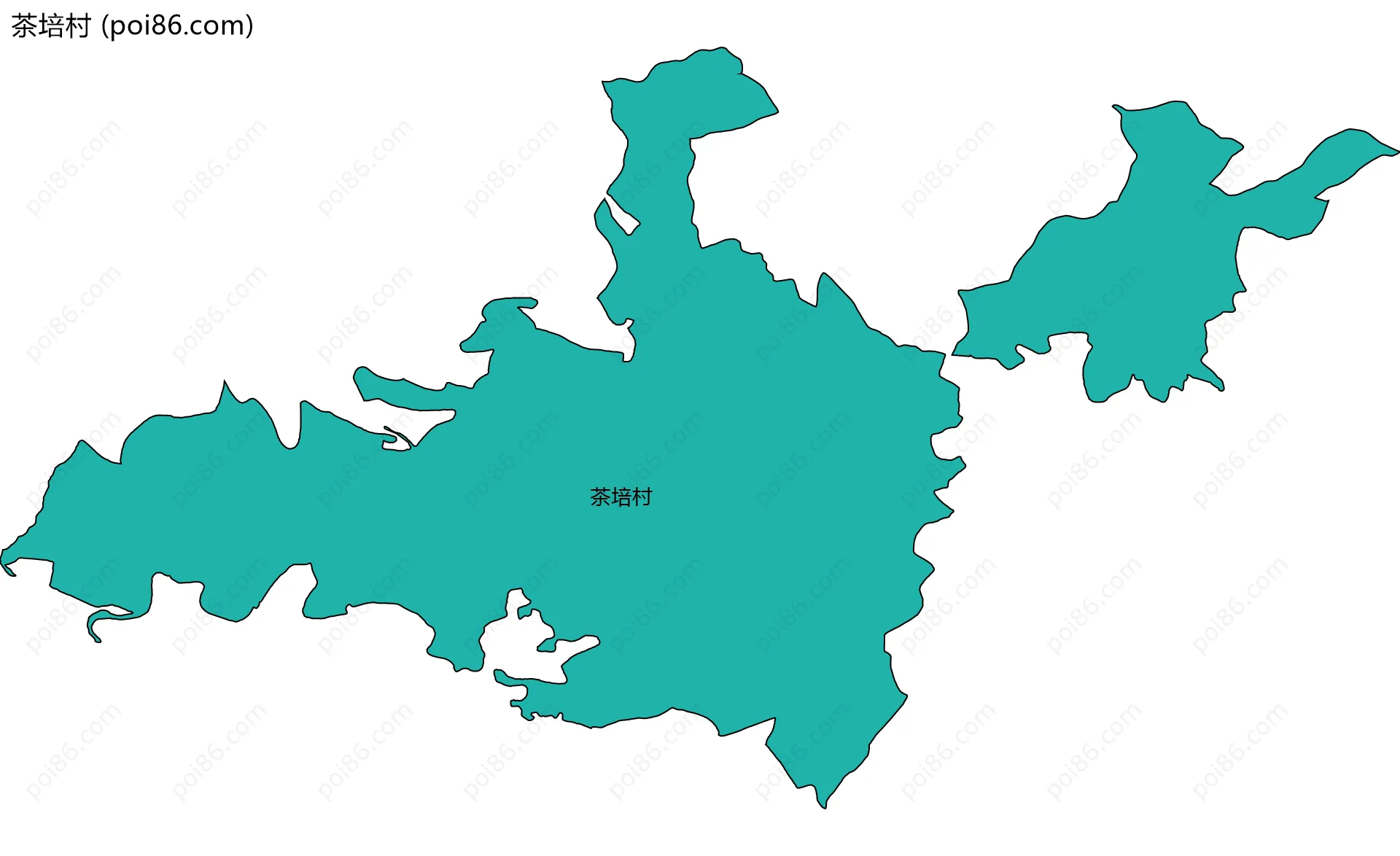 茶培村边界地图