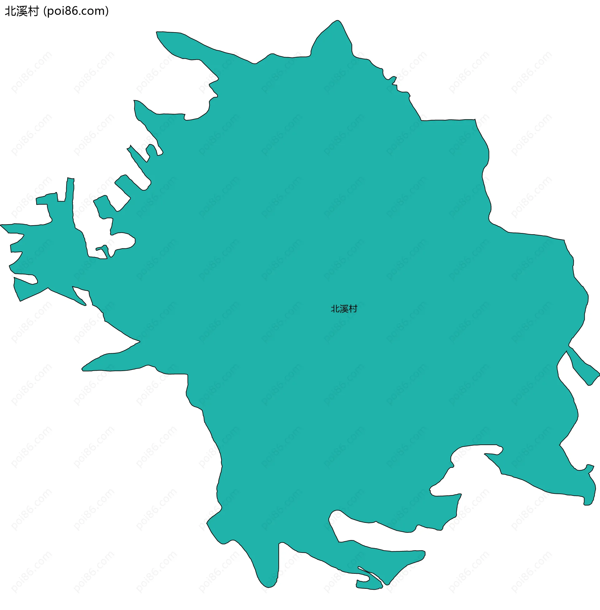 北溪村边界地图