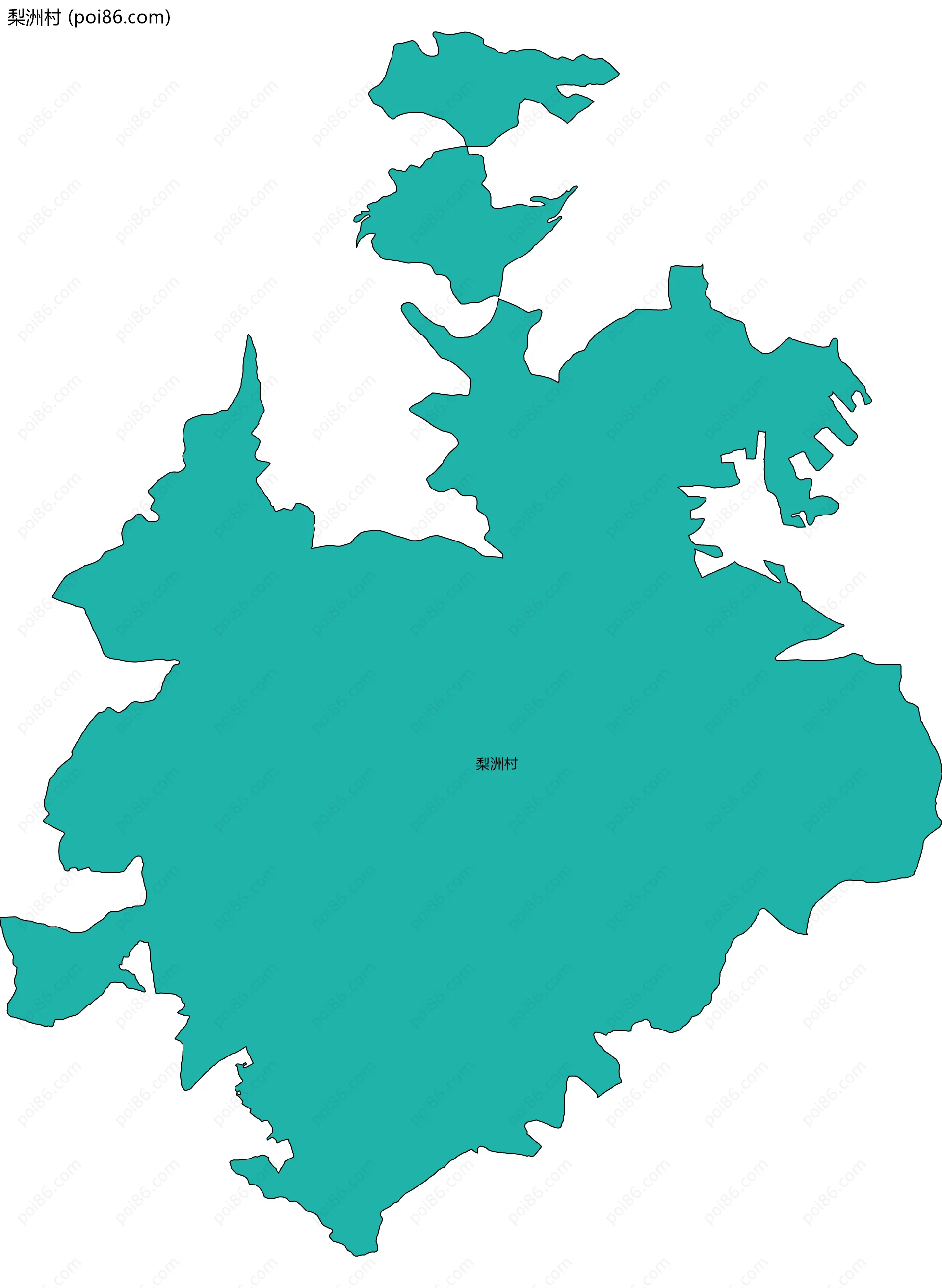 梨洲村边界地图